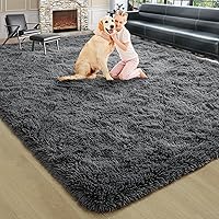 Vista 37 de Noahas Alfombras Esponjosas de Arcoíris para Dormitorio de Niñas, 2x4 Alfombra Peluda Rosa para Cuarto de Niños, Alfombras de Área Peludas para Sala