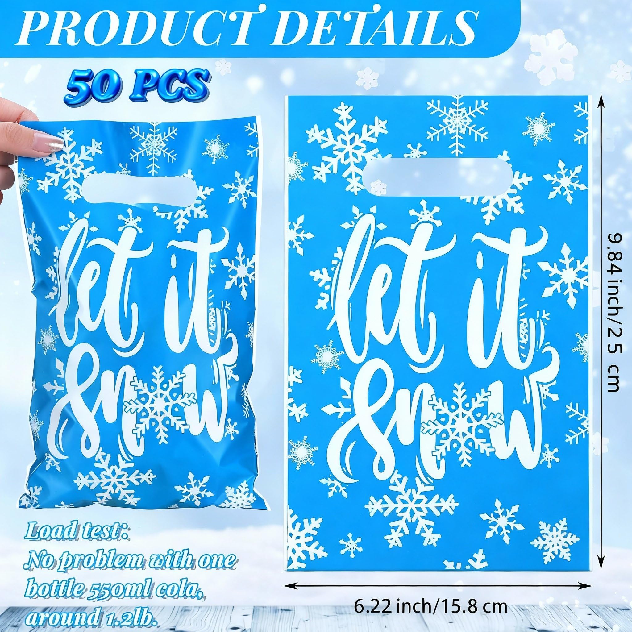 Christmas Fabric | Ice Glitter Snowflake Blue White | Timeless Treasures YARD