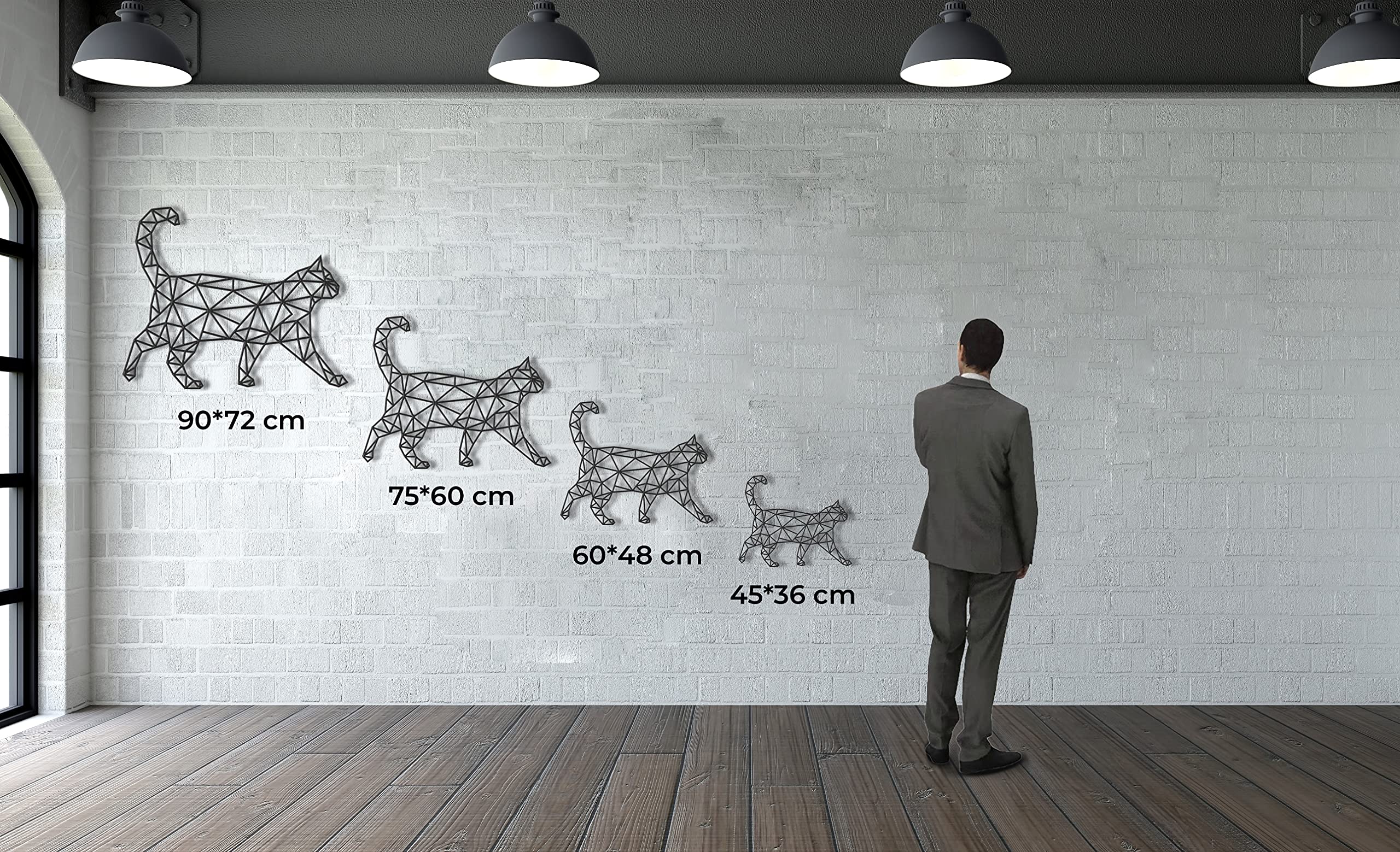 Tableau de chat Chat géométrique