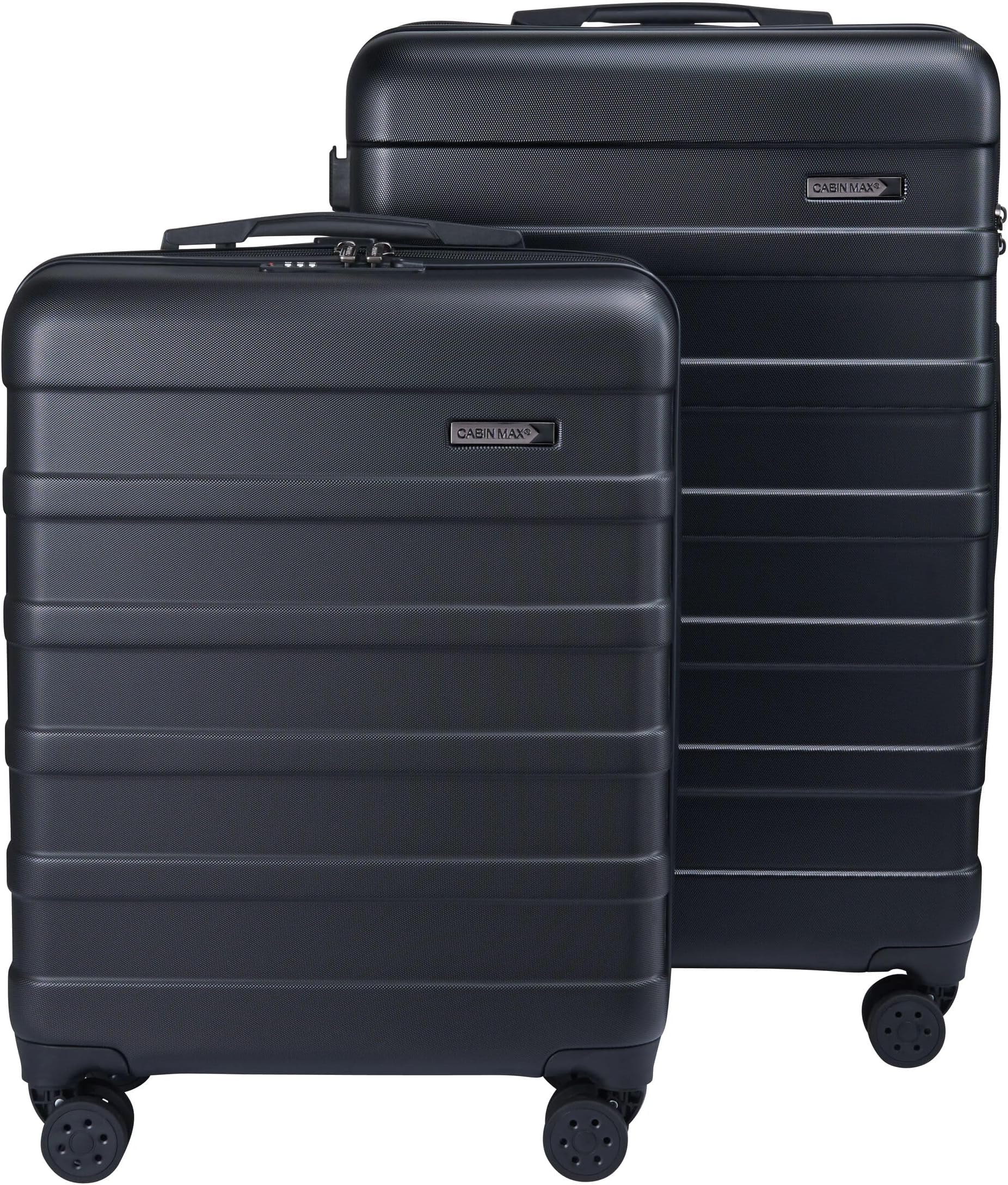 Cabin Max Anode 2-Piece Luggage Set – 100L Hold Check-in Case & 40L (55x40x20) Cabin Case, Hard Shell Spinner Wheels, Optimised Airline Weight Allowance