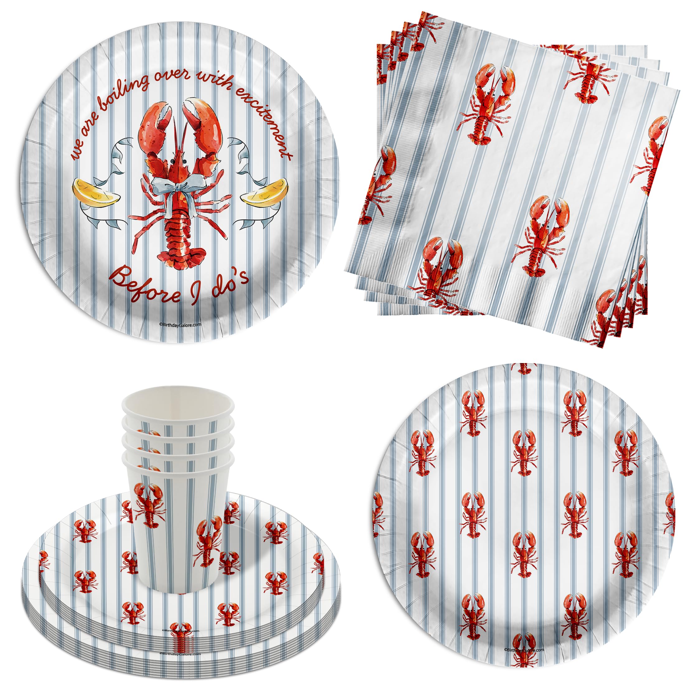 Fournitures de fête prénuptiale homard kit complet pour éviter la vaisselle