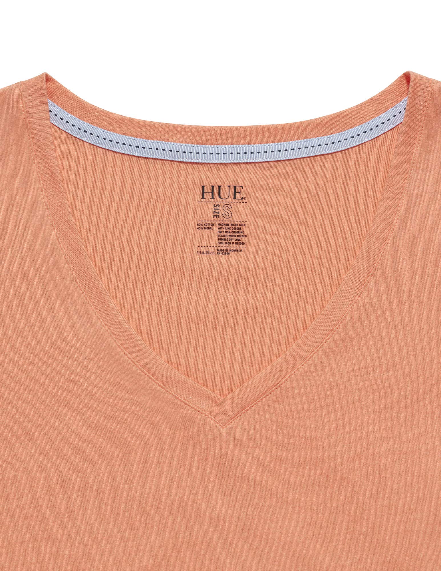 HUE Short Sleeve V-Neck Sleep tee Camiseta de Pijama Mujer