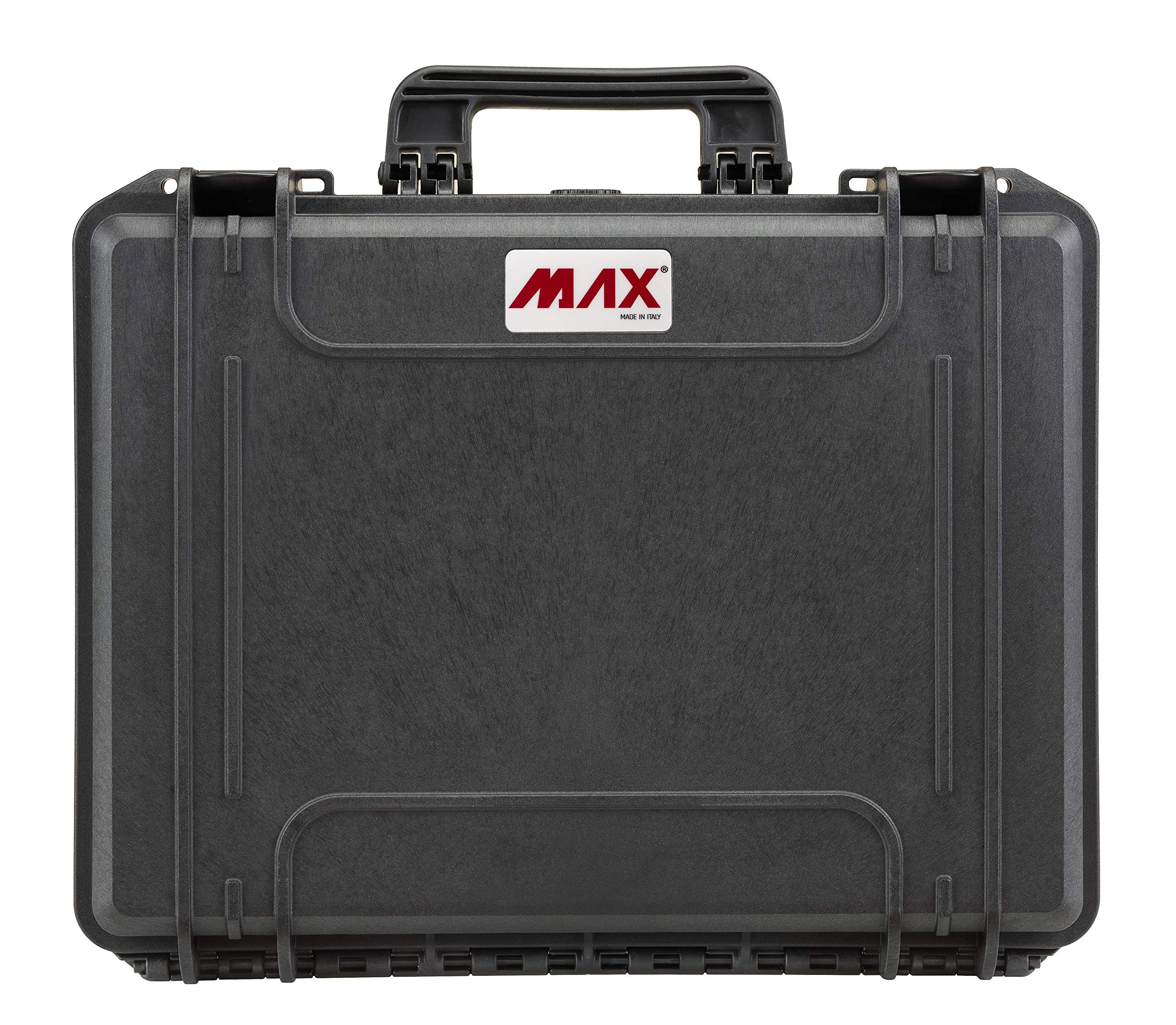 MAX Cases - MAX465H220HDS.079 Negro - Maleta hermética con espuma pre-cortada a cubetas de alta densidad - dimensiones internas 465 x 335 x 220 mm