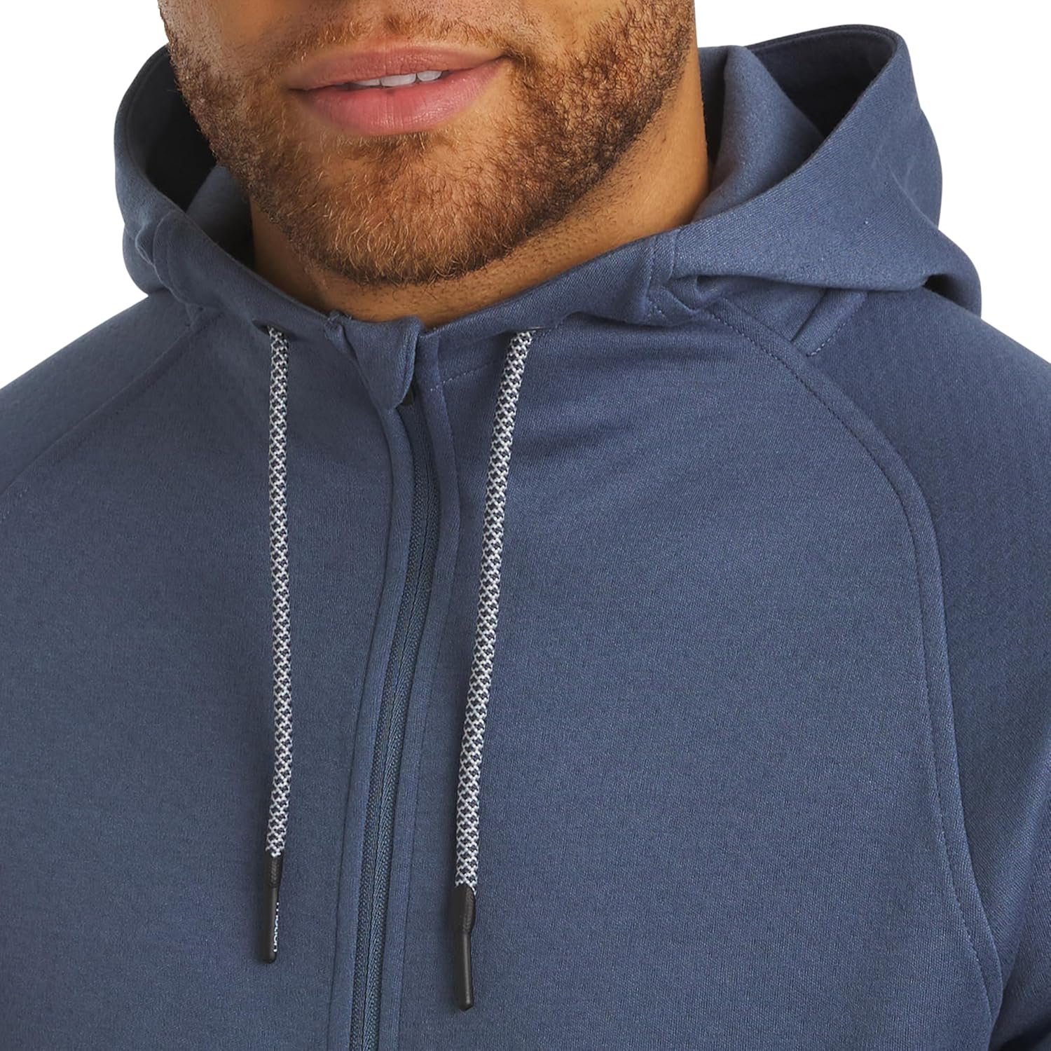 Motion Men's Regular Fit Active High Performance Heavyweight Jacquard Mesh Full Zip Hoodie (S-2XL) - Image 2