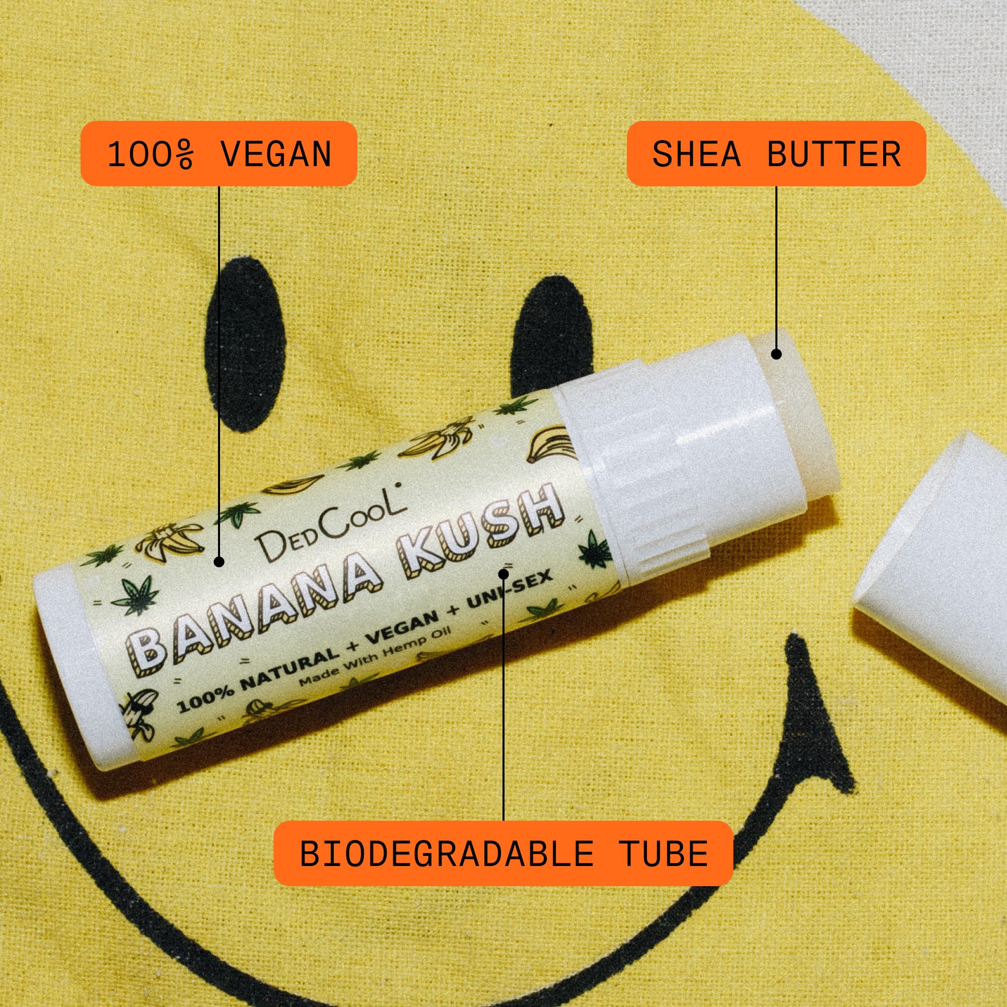 DedCool Lip Balm Stick | Watermelon | Jumbo | Coconut Oil Lip Balm | Long-Lasting Moisture for Dry, Chapped Lips | Vegan, Clean, Non-Toxic