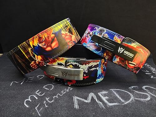 Miniatura 2 de MEDSO Cinturón de palanca de levantamiento de pesas de anime, levantamiento de pesas para sentadillas, peso muerto, entrenamiento cruzado,