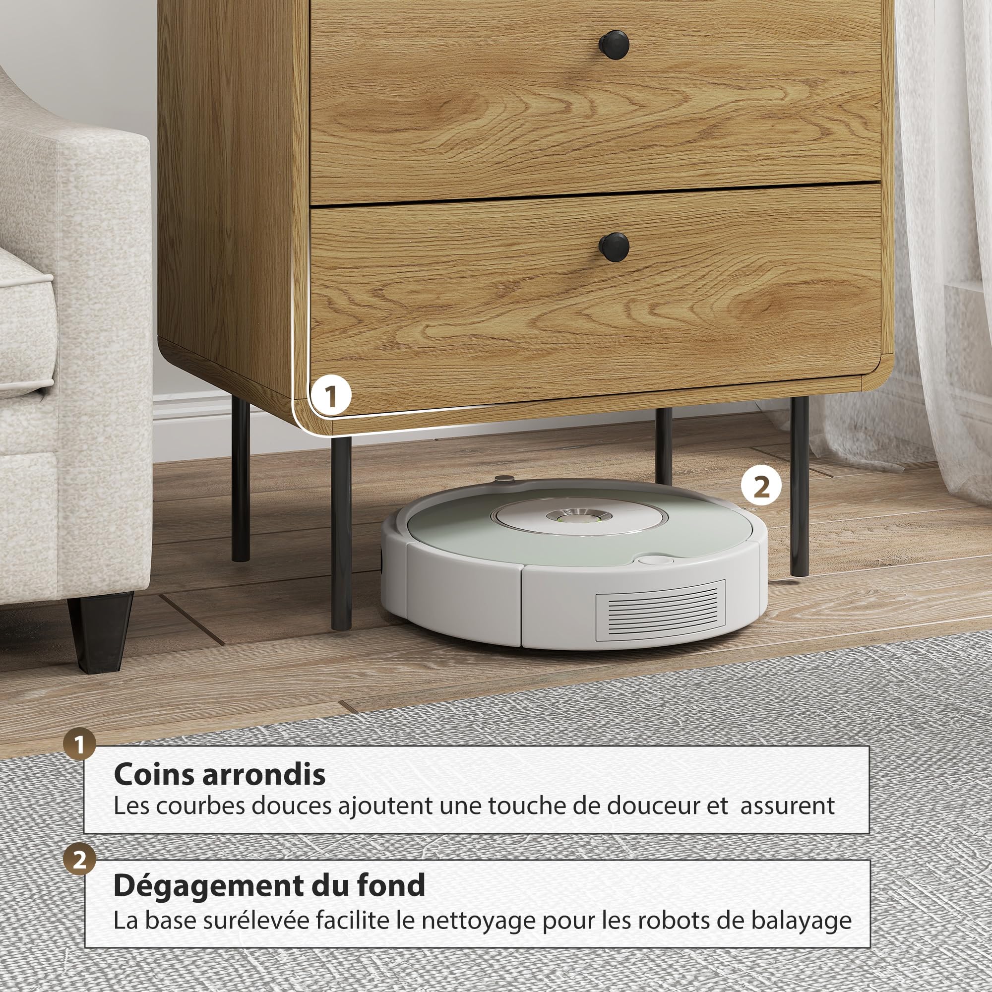 Commode Industrielle 4 Tiroirs En Pin Et Métal – Vigo – Meuble De Chambre Étagère