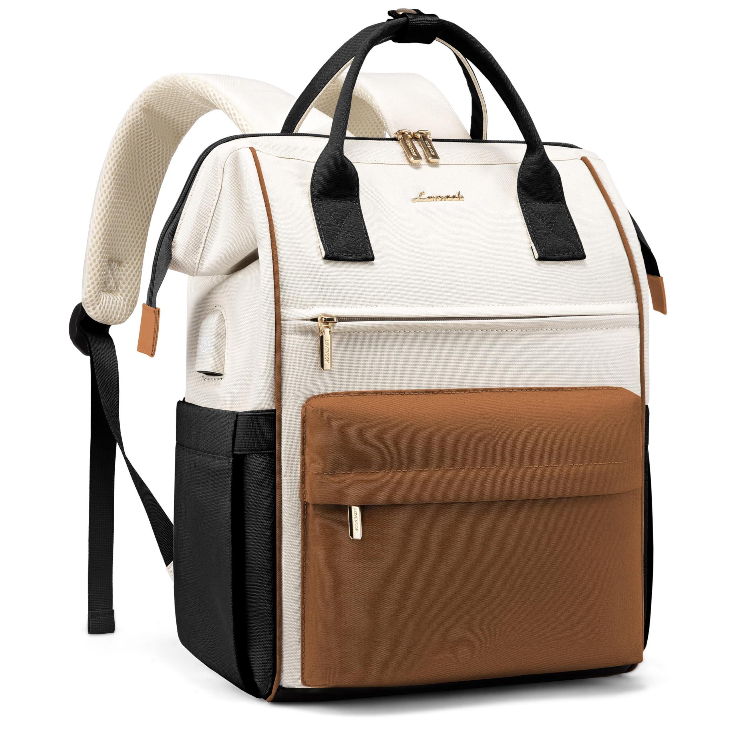 LOVEVOOK Laptop Backpack for Women 15.6 Inch, Travel Backpack with USB Charging Port Large Capacity Laptop Bag, Waterproof Bag for Business College