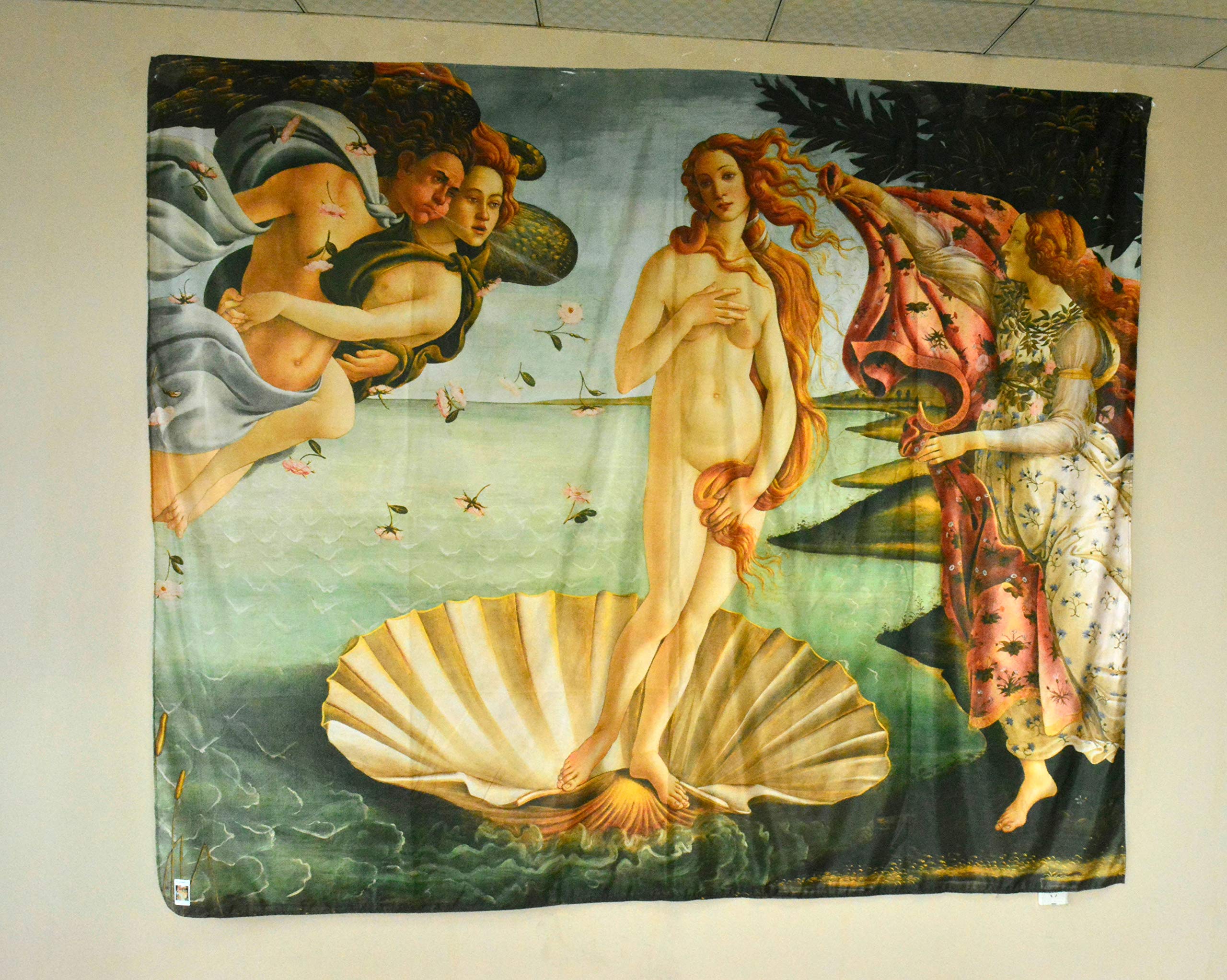 Sandro Botticelli Painters 'Works(The Birth of Venus 1) Impression sur toile et décoration murale moderne pour chambre à coucher 40 x 60 cm