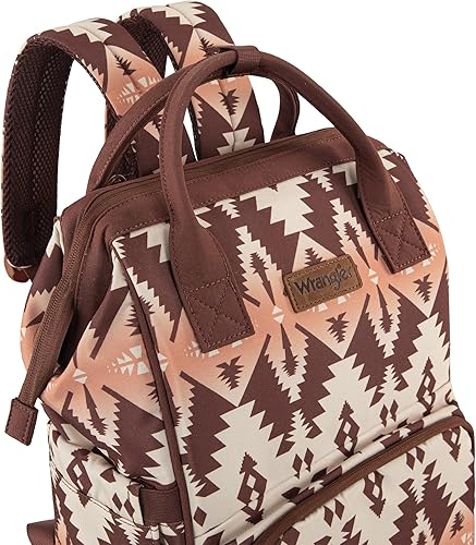 Vista 2 de Mochila de Pañales Montana West Wrangler Bolso de Estilo Vaquero para Bebé, Marrón, Tamaño único, Estándar