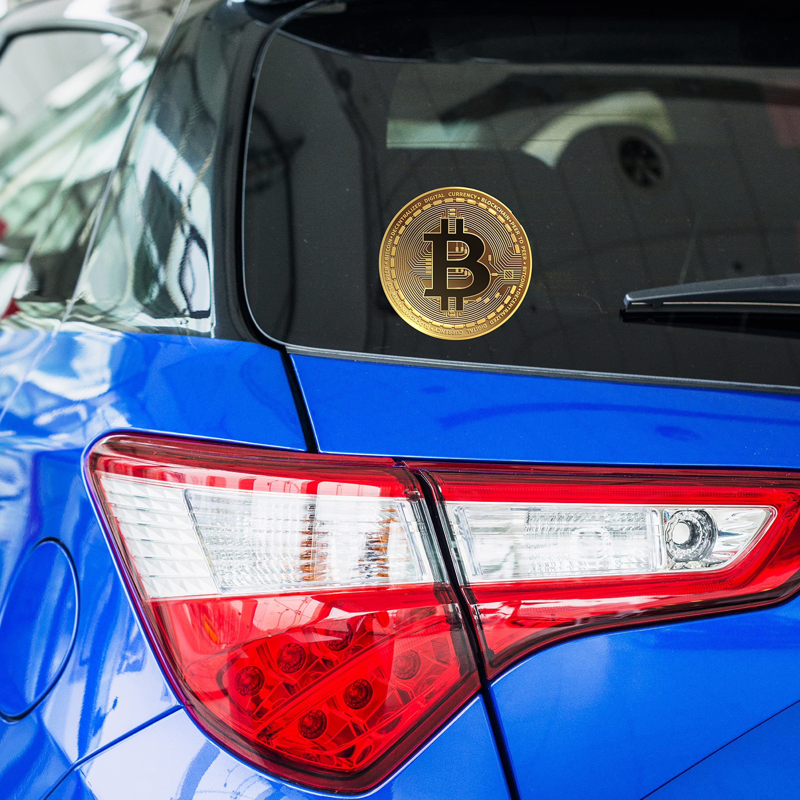 Amazon.com: Gold Bitcoin Sticker - BTC Coin Crypto Stickers for Car Laptop  Phone Window (3