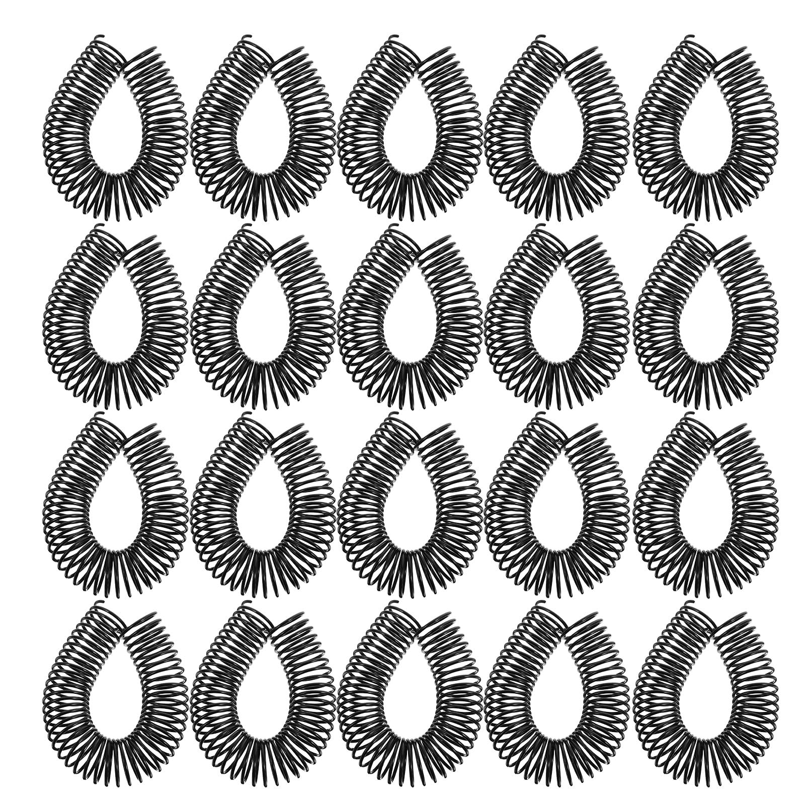 Artibetter 20 dorsi a spirale per rilegatura: dorsi a spirale da 3,17 cm per ricariche di quaderni e agende, filo metallico con rivestimento nero, passo 4:1, 48 anelli, fino a 300 pagine