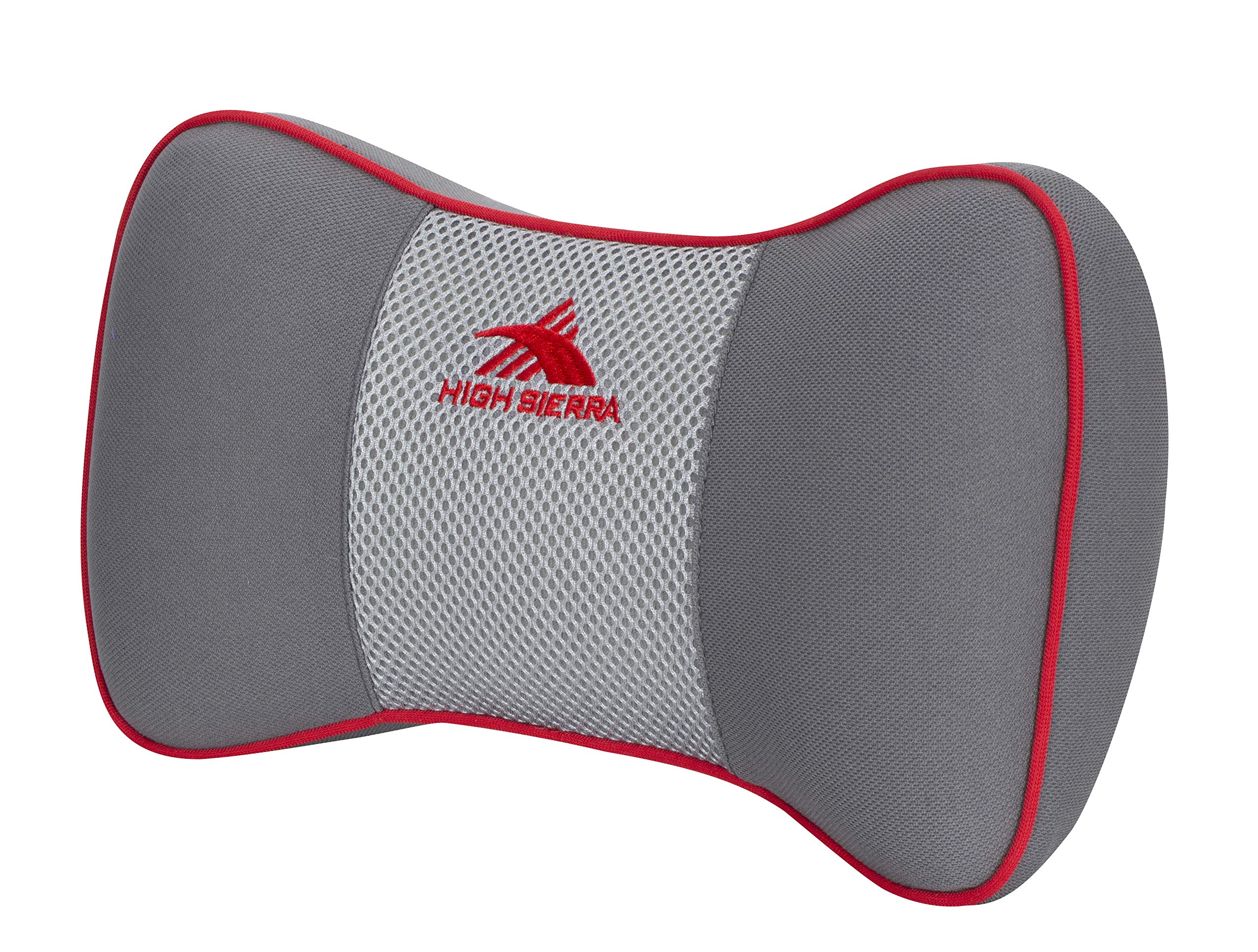 High Sierra HS1426 Car Neck Support/Red 100% Pure Memory Foam Provides Exceptional Comfort Fits Most Vehicles Adjustable Strap, Car Neck Support / Red