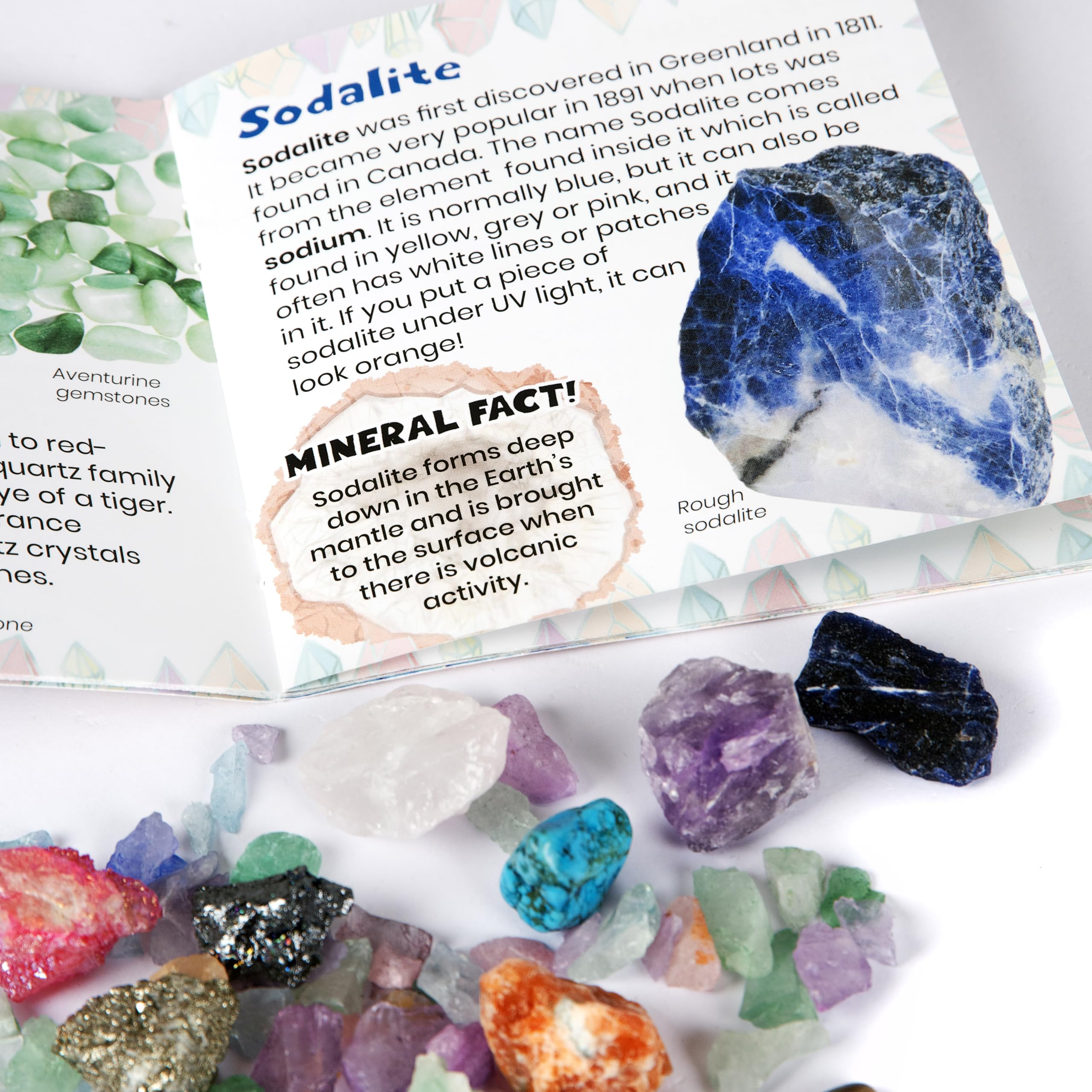 Rock and Gemstone Box - An Amazing Collection of Genuine Rocks and Minerals with Study of Minerals Educational Booklet - Image 4