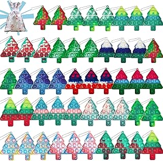 Christmas Mini Push Pop Bubble Fidget ToyDecompression Hand Toy Keychain Toy, Adult Anxiety and Autism Children Decompression Toy, Christmas Child Party Gift, Birthday Party Gift (16)