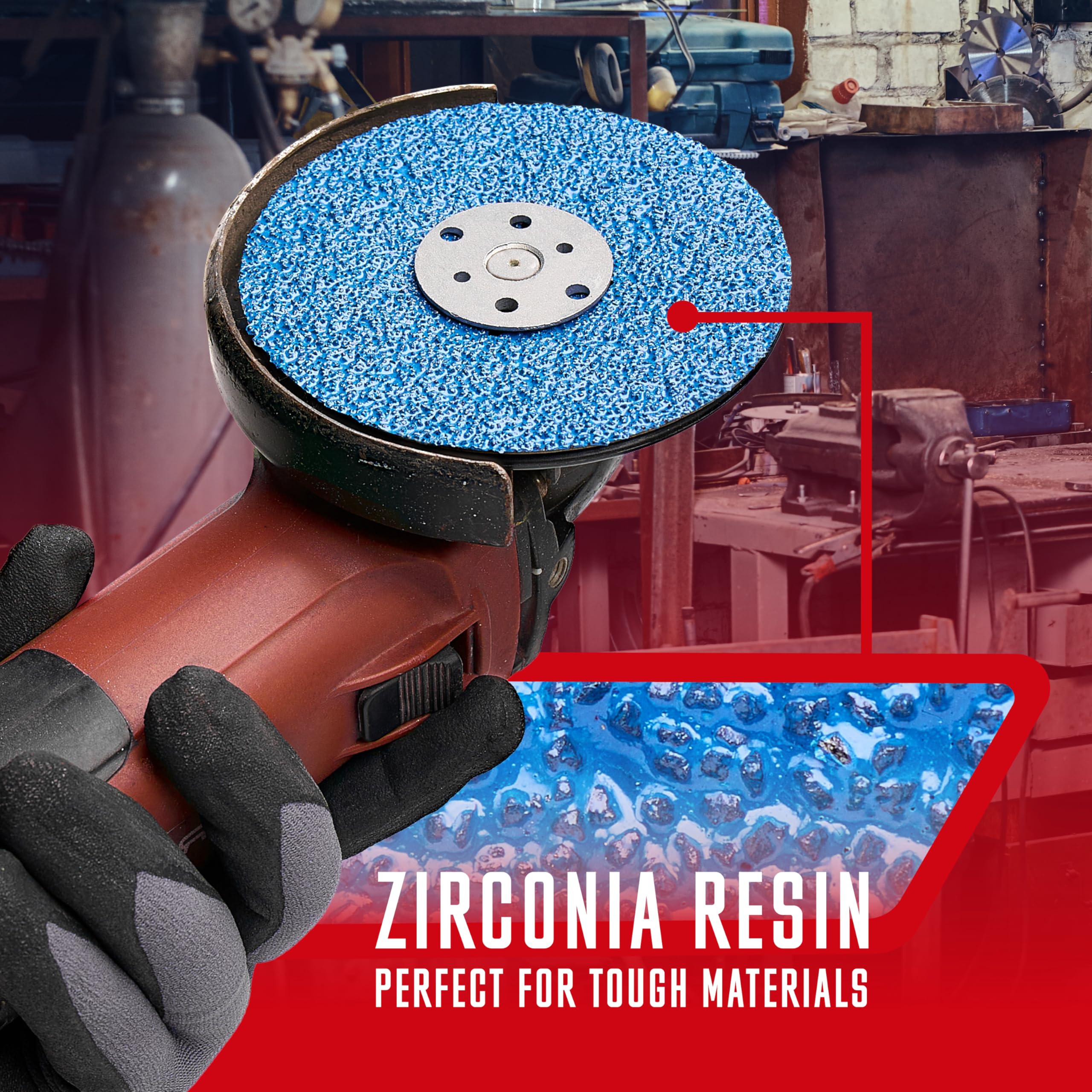 Zirconia Sanding Discs - 25 Pack for Angle Grinder -3