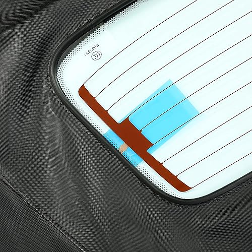 Miniatura 9 de KUAFU Parte superior suave compatible con Chevy Chevrolet Corvette C5 Convertible Top 1998-2004 de vinilo negro con ventana de vidrio calentado