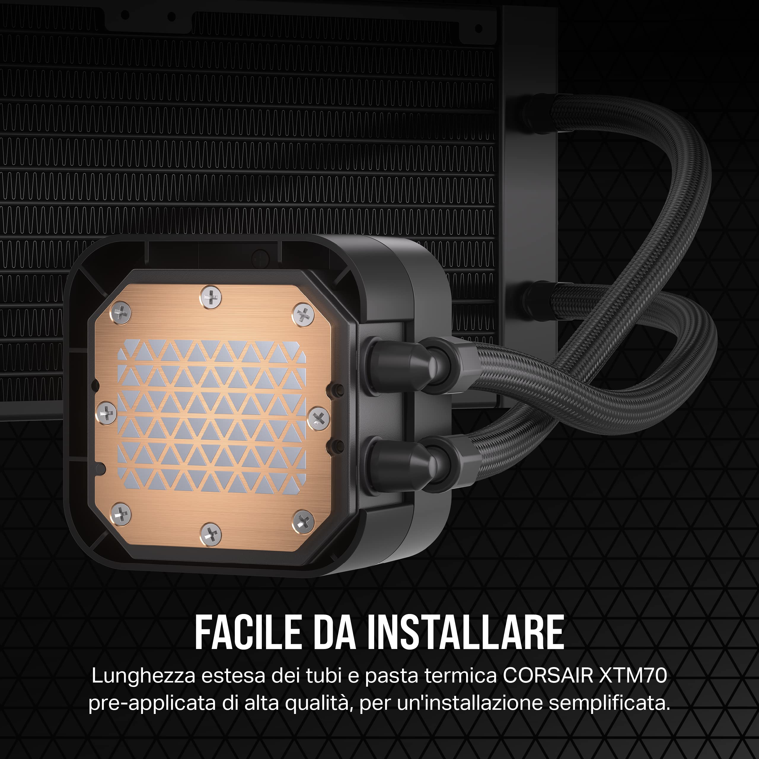 Corsair iCUE H100i ELITE LCD XT Dissipatore a Liquido per CPU - Schermo LCD IPS - Due Ventole AF120 RGB ELITE - Radiatore di 240 mm - Adatto per Intel® LGA 1700, AMD® AM5 e altro - Nero
