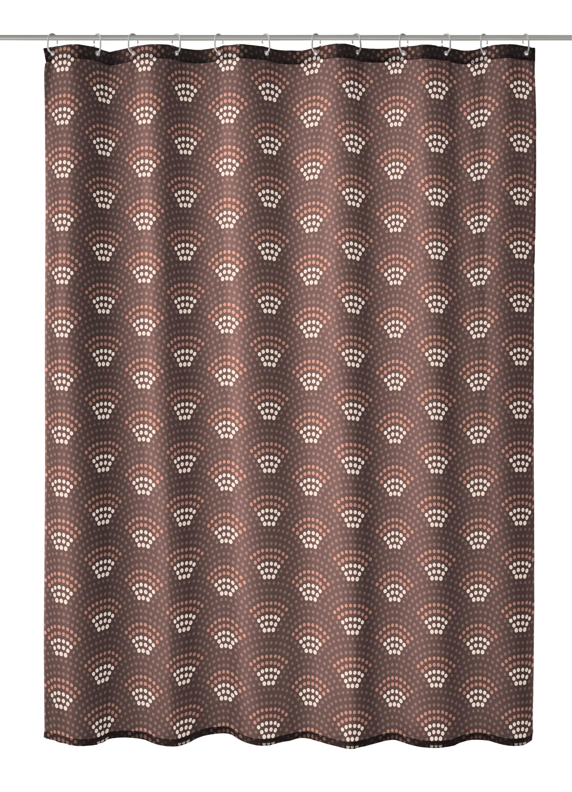 Kleine Wolke Shower Curtain Textile Bow in Nut Brown with 180 x 200 cm