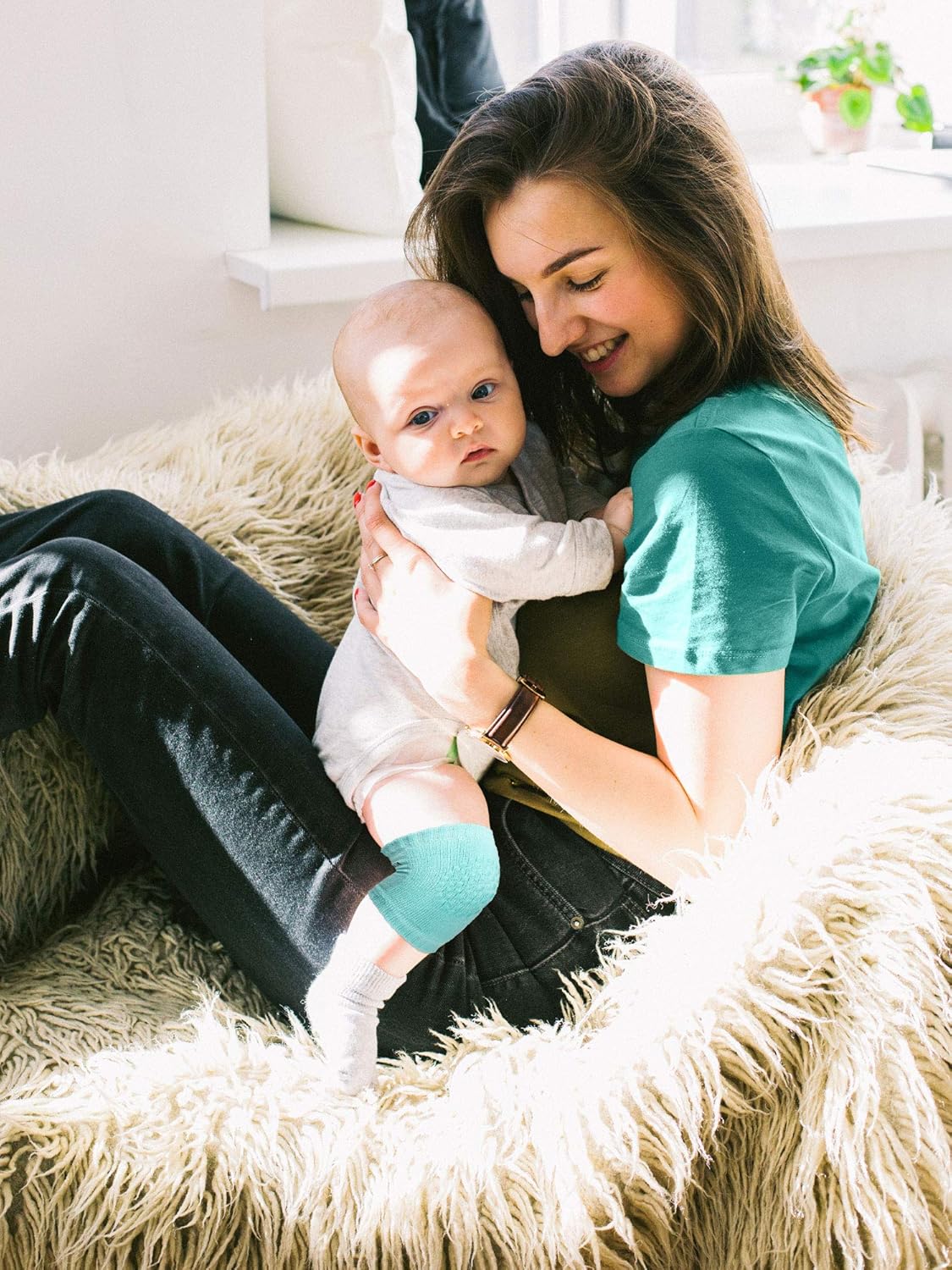 WILLBOND 12 Pairs Baby Crawling Pads Anti-Slip Knee Protector Baby's Knee for Crawling Leg Warmers Toddler Walker Protector Essentials Pads : Clothing, Shoes & Jewelry