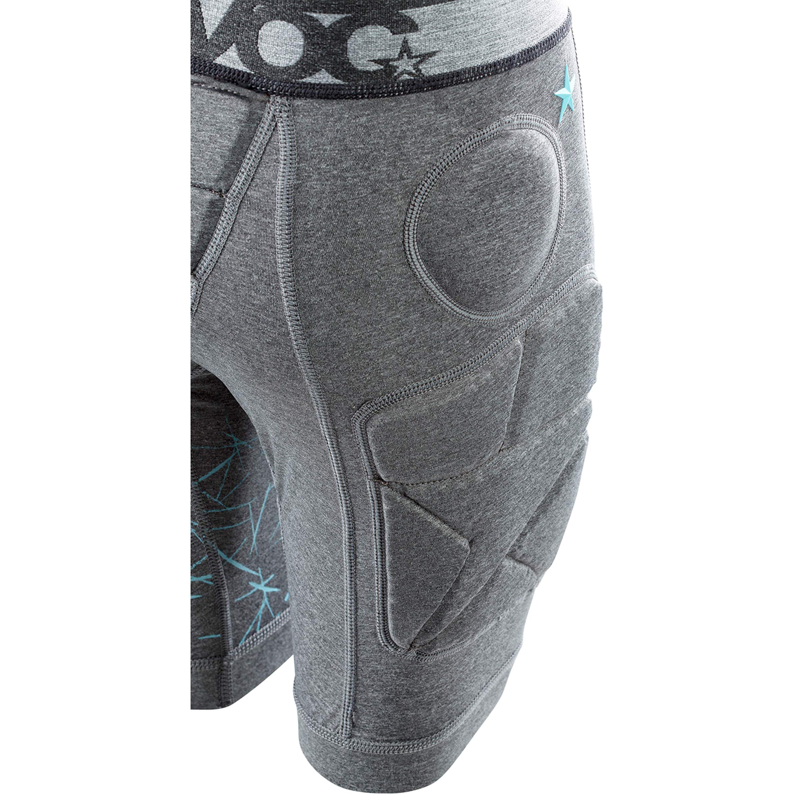 EVOC CRASH PANTS KIDS Kinder Fahrradhose Schutzkleidung für Mountainbike-, Rennrad- & Fahrradtouren (Größe: JS, JM, JL, Hüftprotektoren, Polsterungen für Hüfte, Becken & Steißbein), Carbon Grau