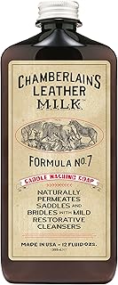 Leather Milk Saddle Washing Soap - No. 7 - All-Natural, Non-Toxic Saddle Soap Deep Cleaner for Western & English Saddles and Tack. Dye and Scent Free. Made in USA. Includes Saddle Scrub Sponge Pad!