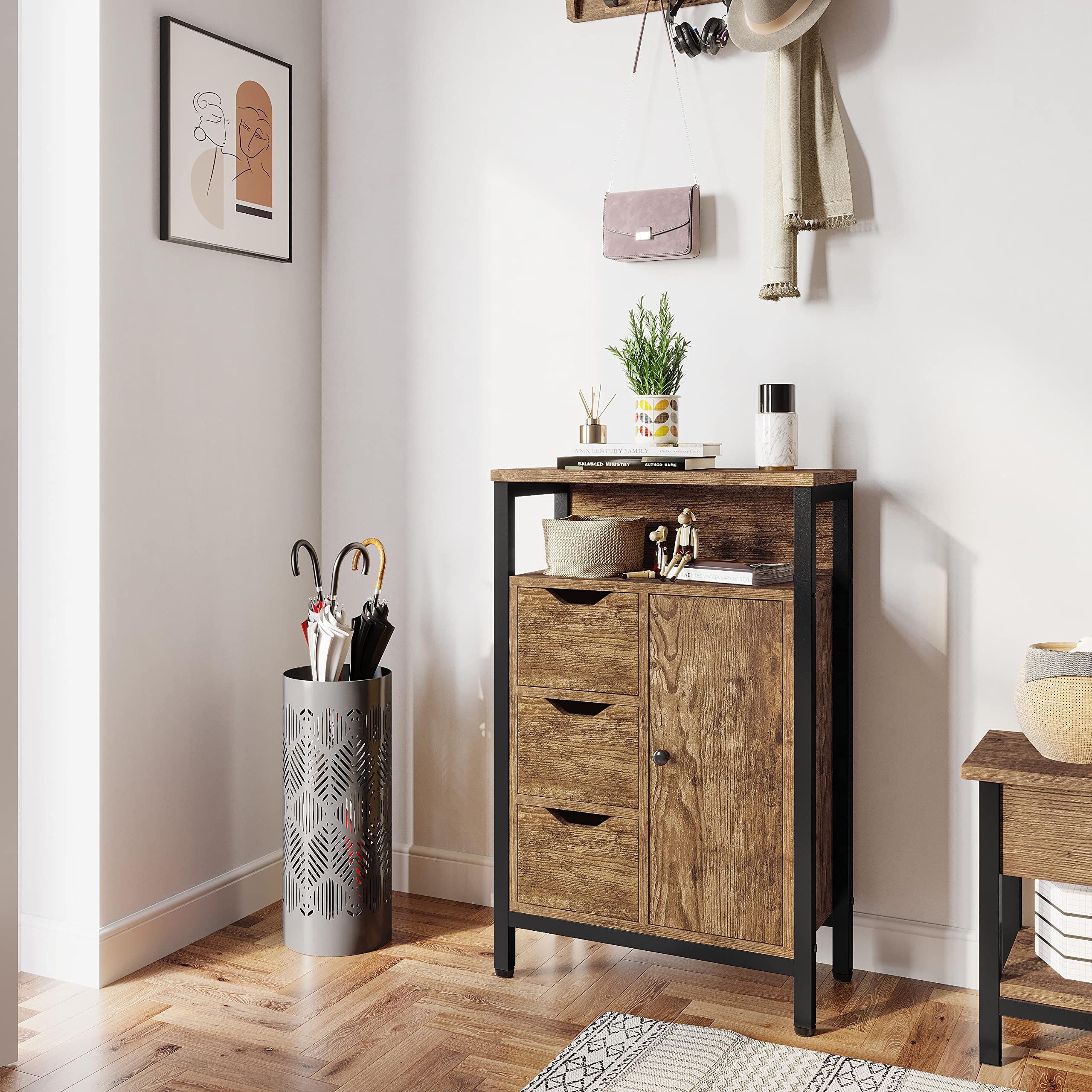 Yaheetech Badkamerkast, badkamerkast van hout met 3 laden, 55,5 x 29,5 x 86,5 cm, woonkamer, slaapkamer, hal, diep, vrijstaand, ruimtebesparend, wit Yaheetech Badkamerkast, badkamerkast van hout met 3 laden, 55,5 x 29,5 x 86,5 cm, woonkamer, slaapkamer, hal, diep, vrijstaand, ruimtebesparend, wit