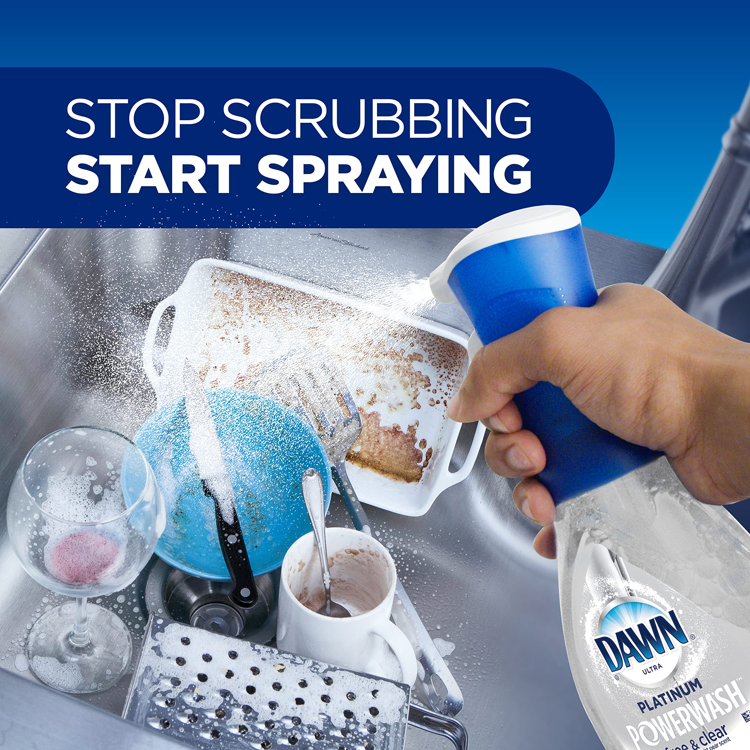 Buy Dawn Free & Clear Powerwash Dish Spray, Dish Soap, Light Pear Scent