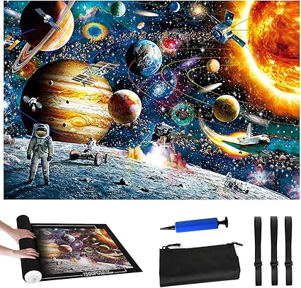 Amazon Com Space Jigsaw Puzzles 1000 Pieces Puzzles For Adults With Jigsaw Puzzle Roll Mat Puzzle Intellective Educational Toy For Kids Teens Toys Games