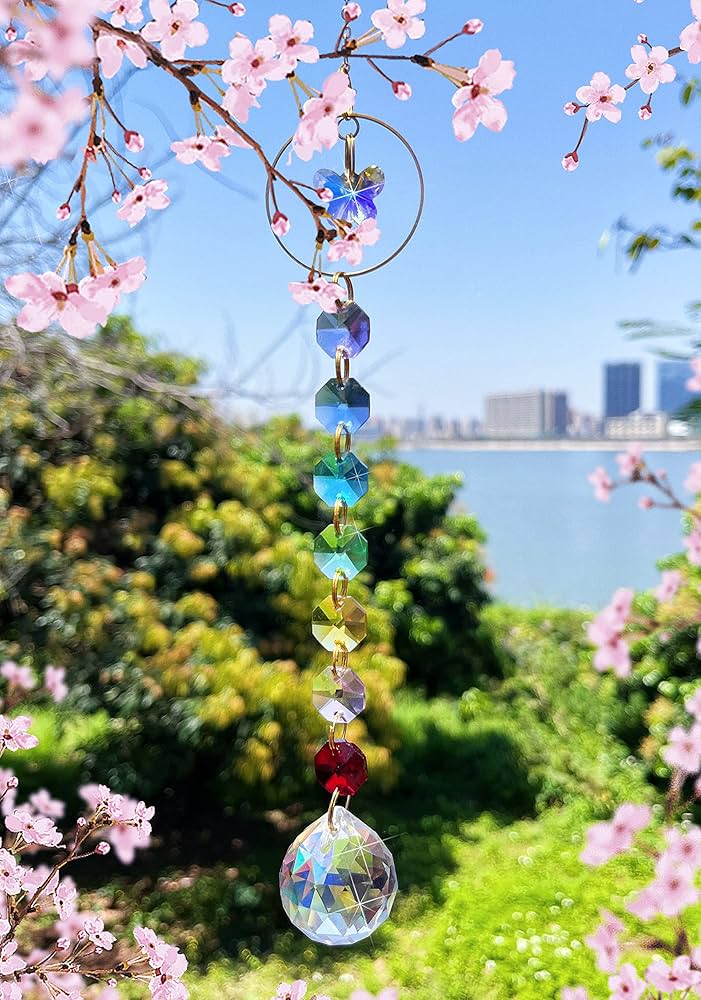 Amazon.co.jp: サンキャッチャー クリスタル 玄関飾り開運ペンダント
