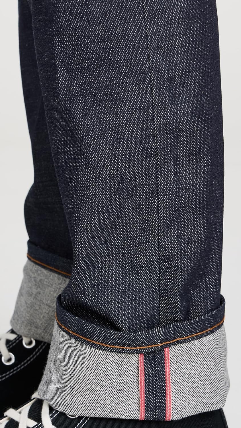 Naked & Famous Denim Men's Weird Guy Low-Rise Jean in Dirty Fade Selvedge - Image 6