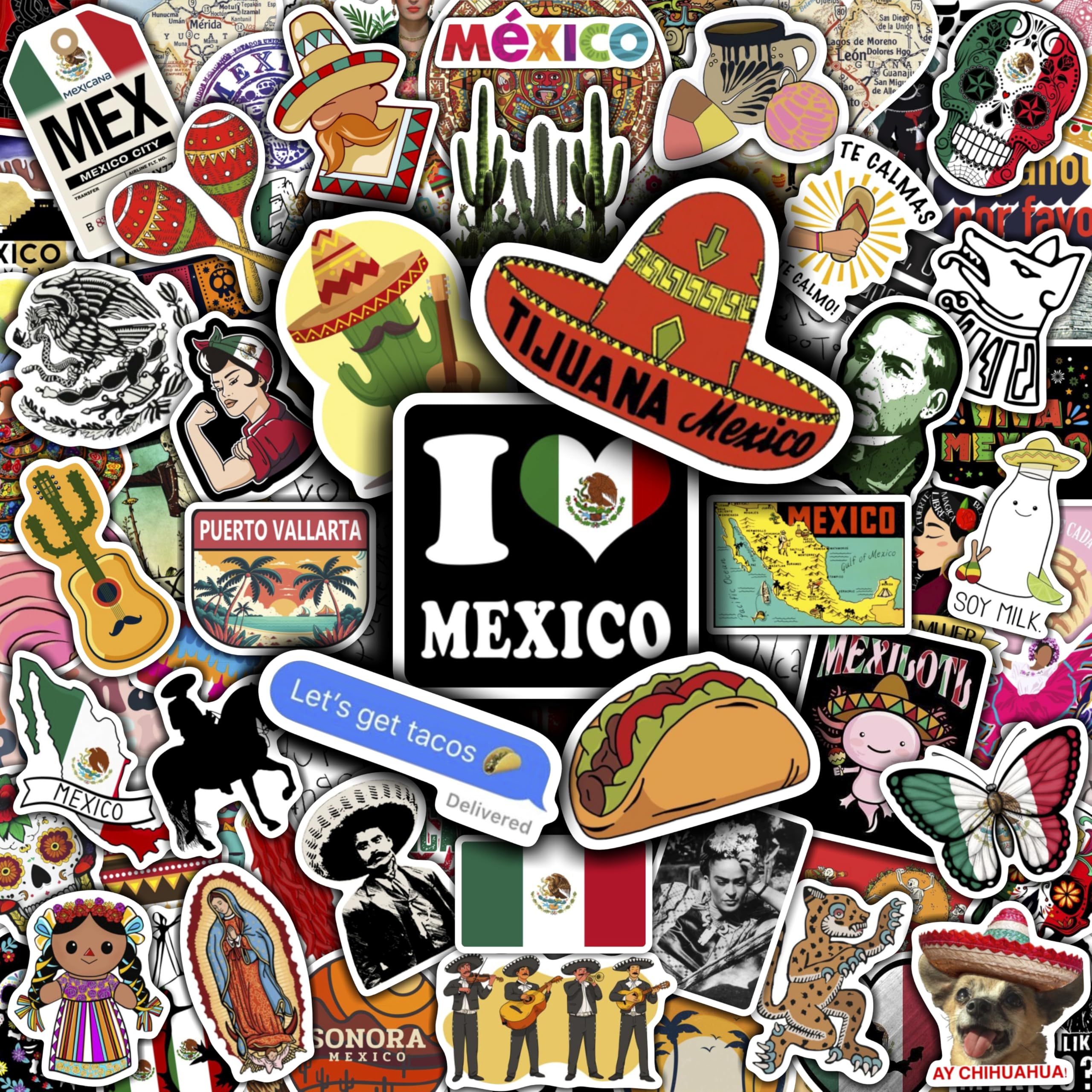 Stickers Mexicains pour Gourde : Protégez et Décorez Vos Objets avec du Vinyle Étanche