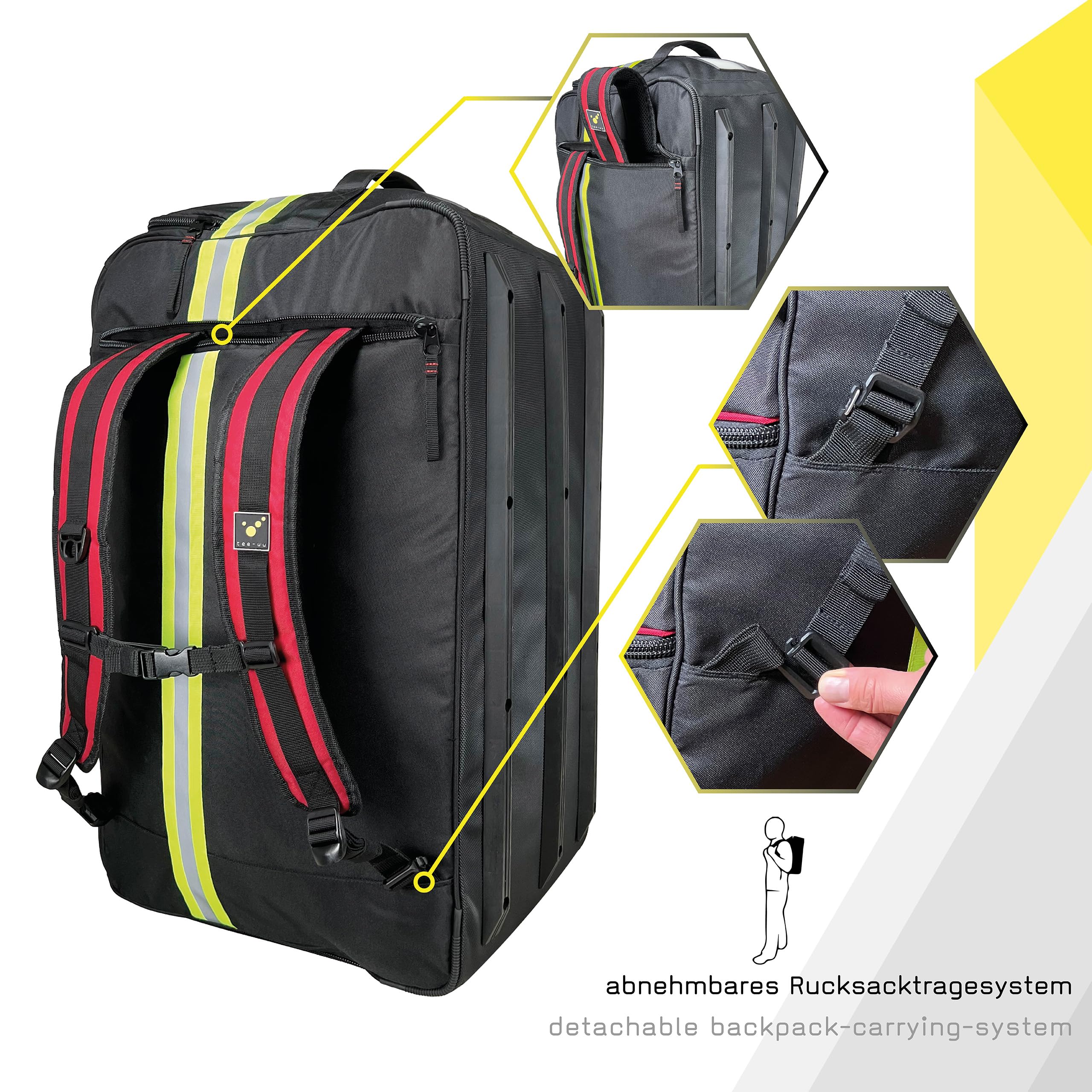 tee-uu RAGBAG EVO torba na ubrania, czarno-czerwona, do przechowywania 100 l, różne warianty, czarny, czerwony, Neutralny AA