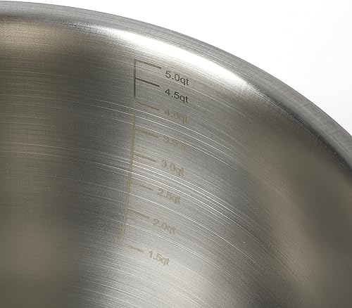 Miniatura 4 de Martha Stewart Rhinewell Mirror Polish - Tazones de mezcla de acero inoxidable de 6 piezas con tapa y base antideslizante, color gris