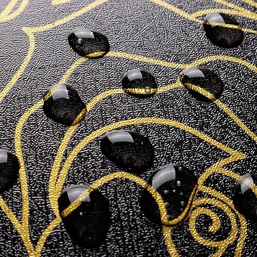 Miniatura 8 de Safiyya Gold and Black Wallpaper Floral Contact Paper Peel and Stick Wallpaper Removable Boho Wallpaper Flower Contact Paper for Cabinets and Walls