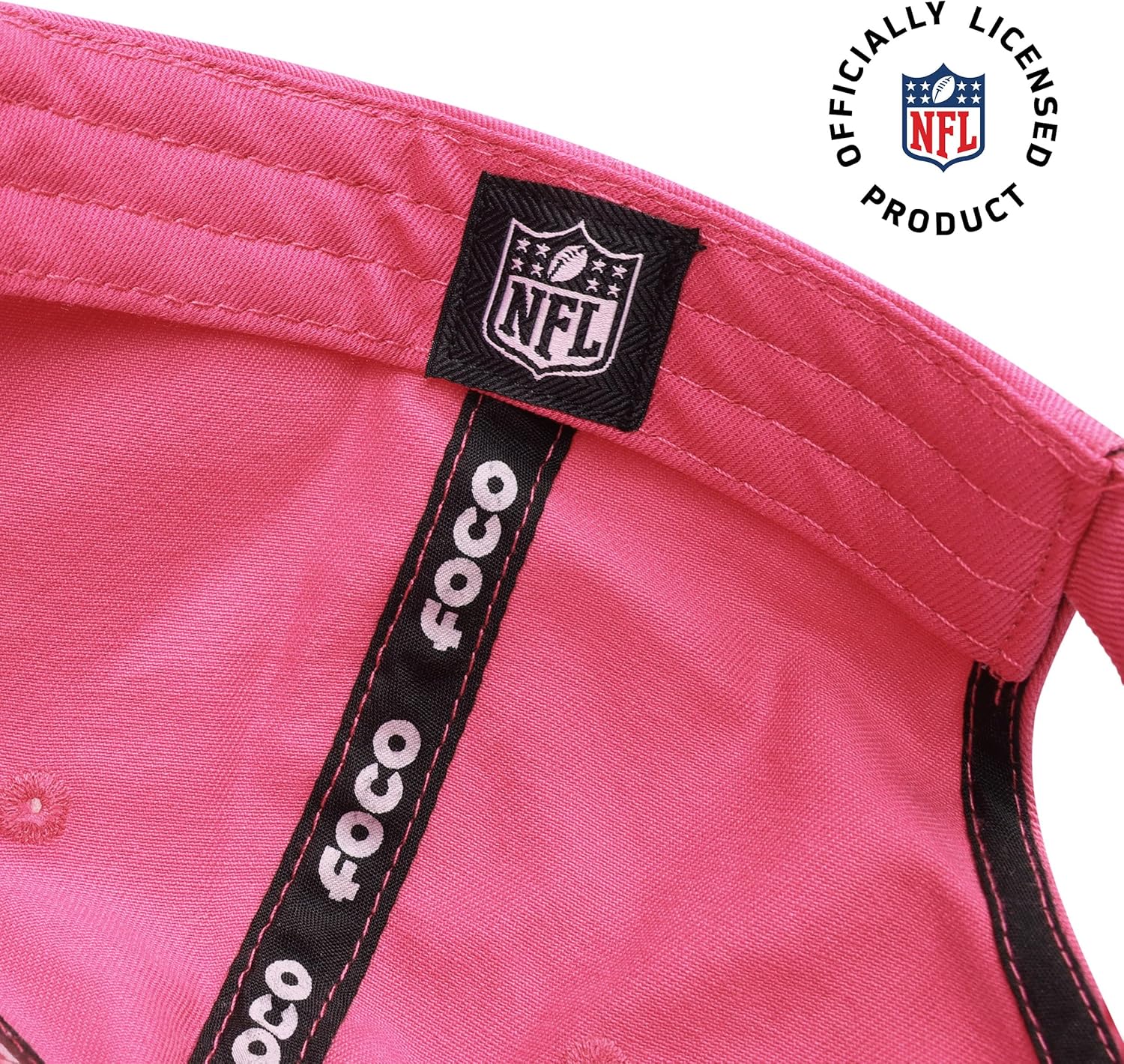 FOCO NFL Mens NFL Team Logo Magenta & White Casual Hat Caps - Image 5