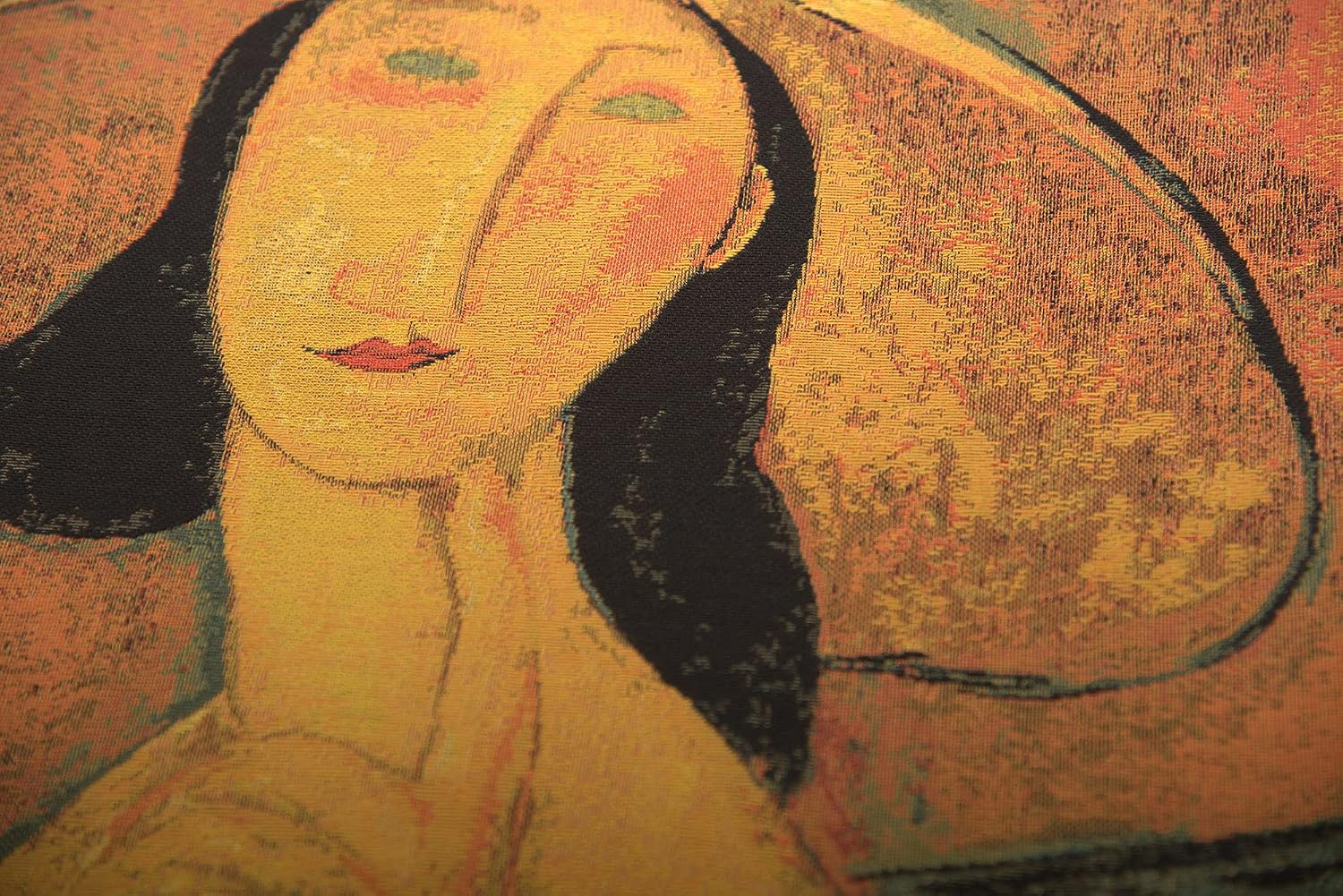 C Charlotte Home Furnishings Inc Jeanne Hebuterne in A Large Hat I European Cushion Cover - 18 in. x 18 in. Cotton by Almedo Modigliani