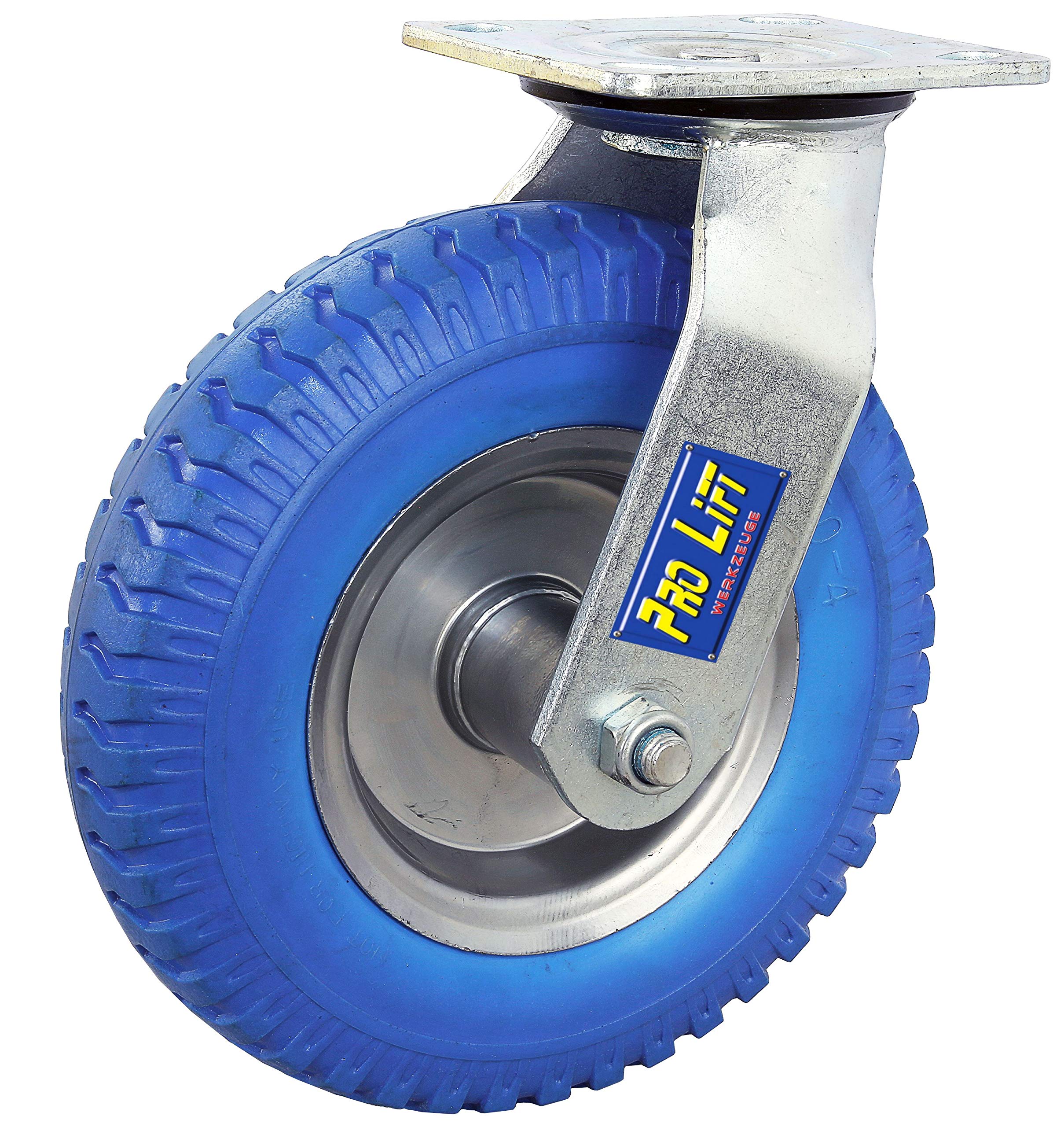 4 Stück Lenkrollen je 80 kg Tragkraft Vollgummi Durchmesser 220 mm Vollgummireifen Schwerlastrollen Transportrollen Rollen Stahlfelge 4x