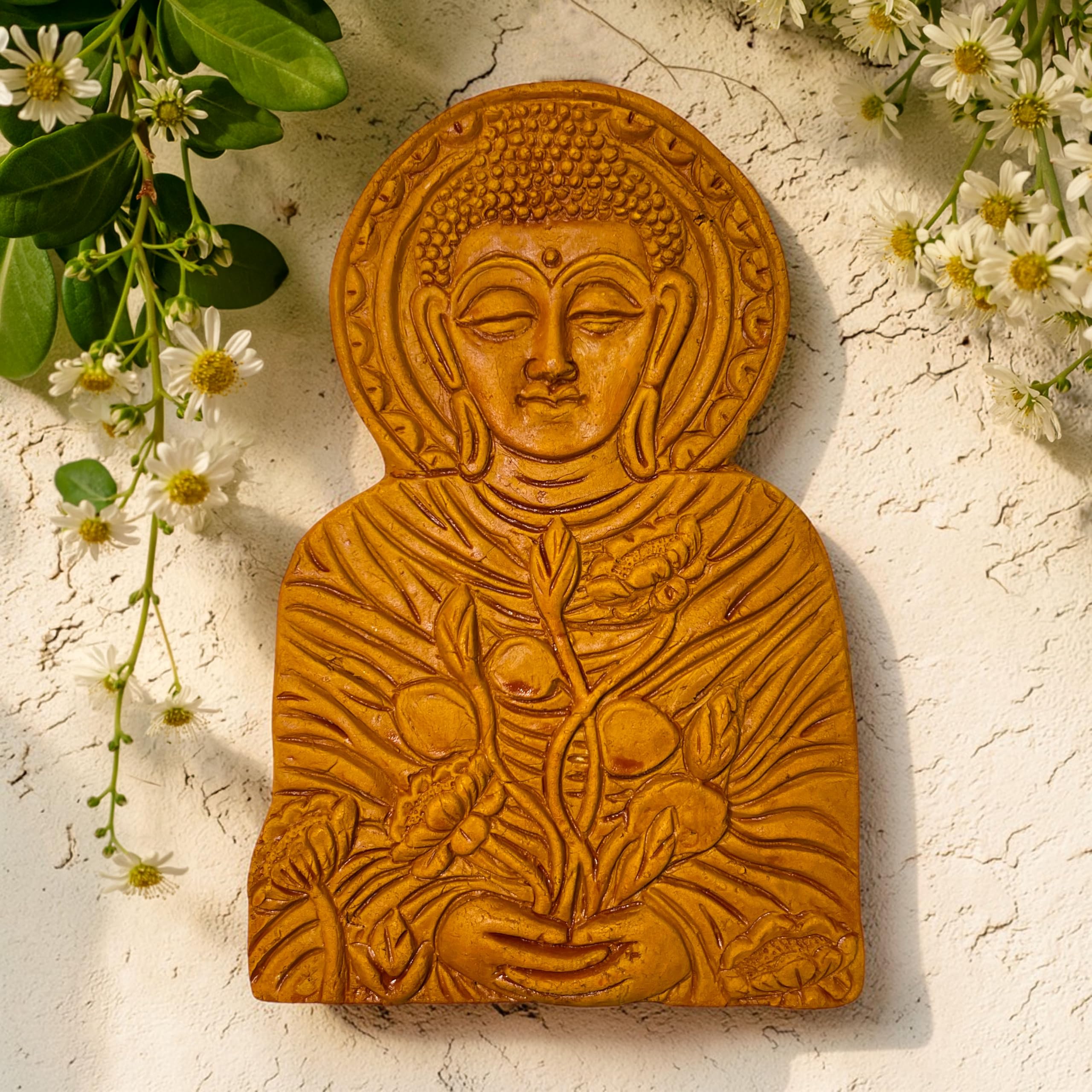 Shiv Parvati Terracotta Wall Hanging - Divine Home Decor -19
