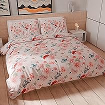 PETTI Artigiani Italiani – Set Copripiumino Matrimoniale Maxi 260×240 cm (2 Federe 63×63 cm Incluse), Parure Copripiumino Microfibra con Stampa Digitale Floreale 19 03 – Made in Italy