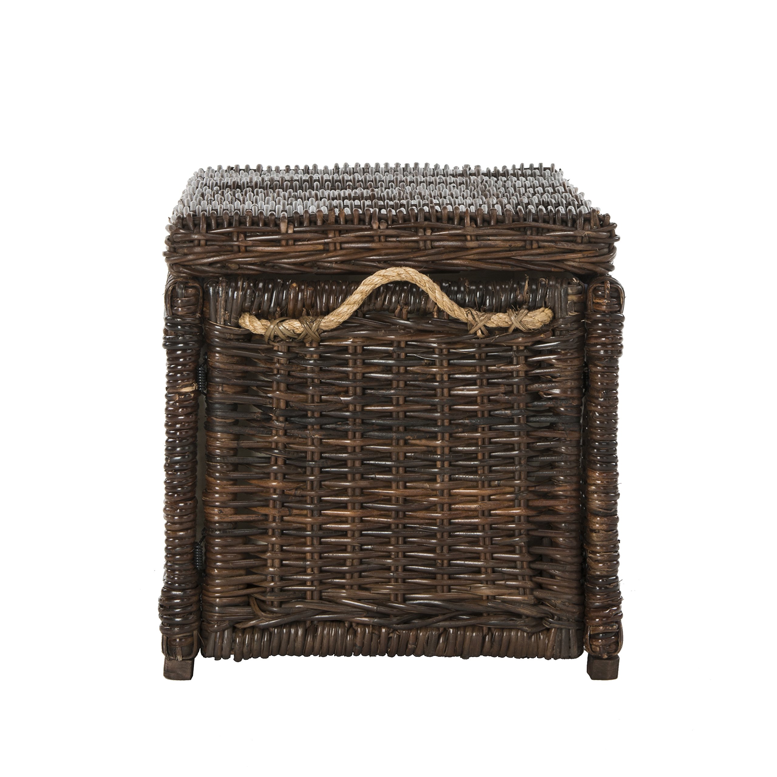 happimess HPM9003A Jacob - Baúl de almacenamiento de mimbre de 30 pulgadas, plegable para almacenamiento plano, ratán-Sarang Buaya, costero para oficina, dormitorio, sala de estar, dormitorio,