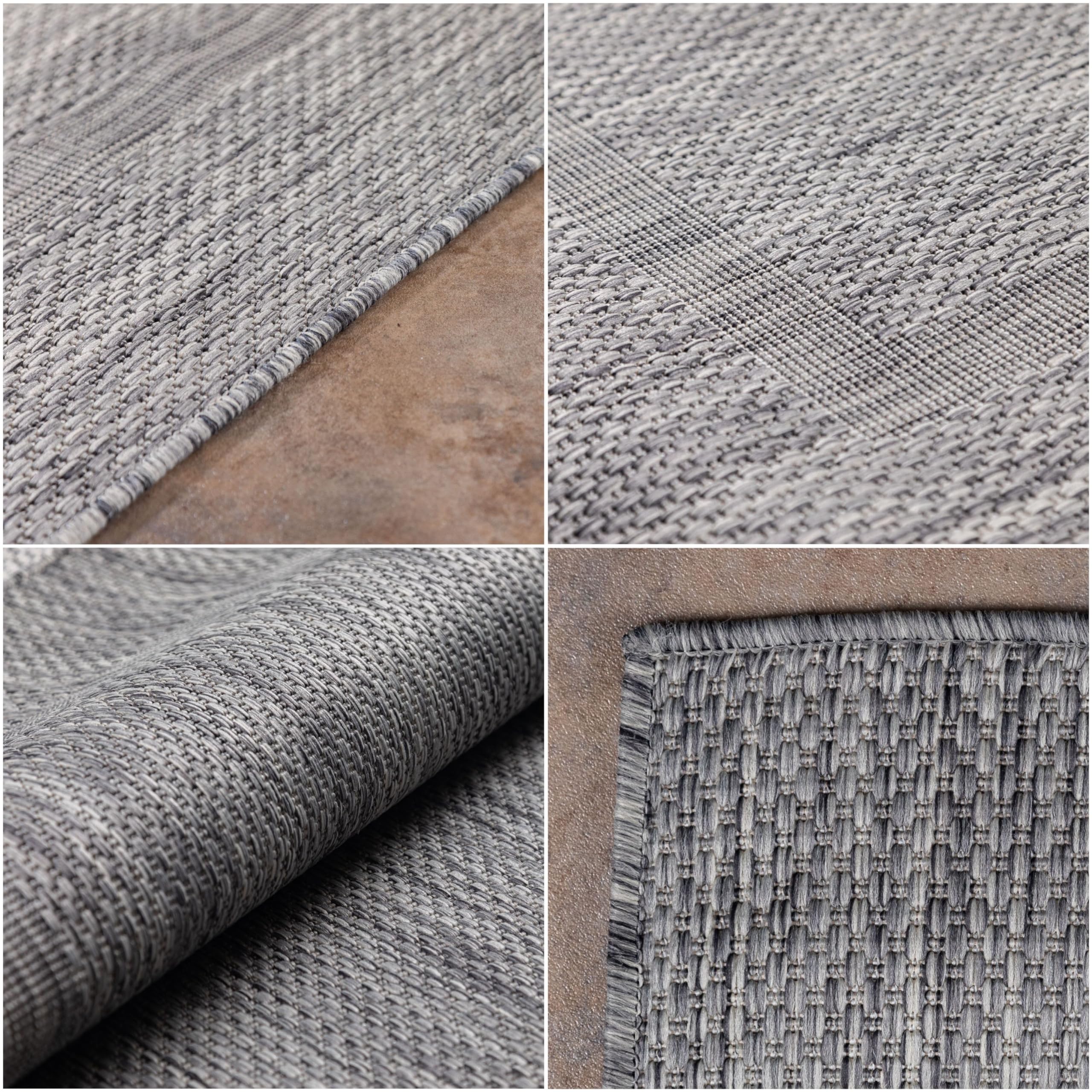 Tapijt JUTE 3650 beige één kleur - jute, platgeweven, franjes 140x190 cm