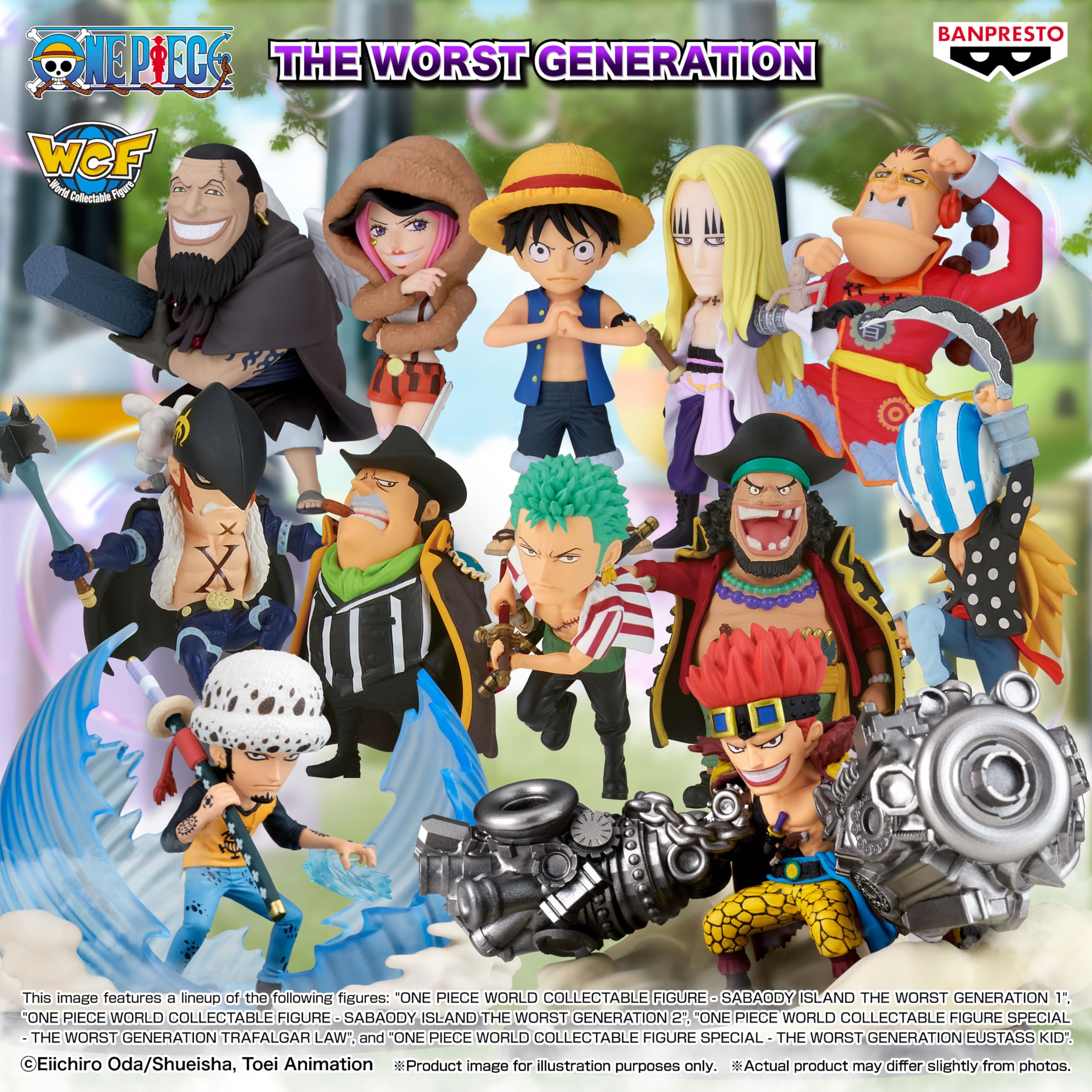 Banpresto Eustass Kid One Piece Actionfigur, World Collectable Special - The Worst Generation, 7 cm, BP29908P, Mehrfarbig, Sammelfigur, ideal für Anime-Fans