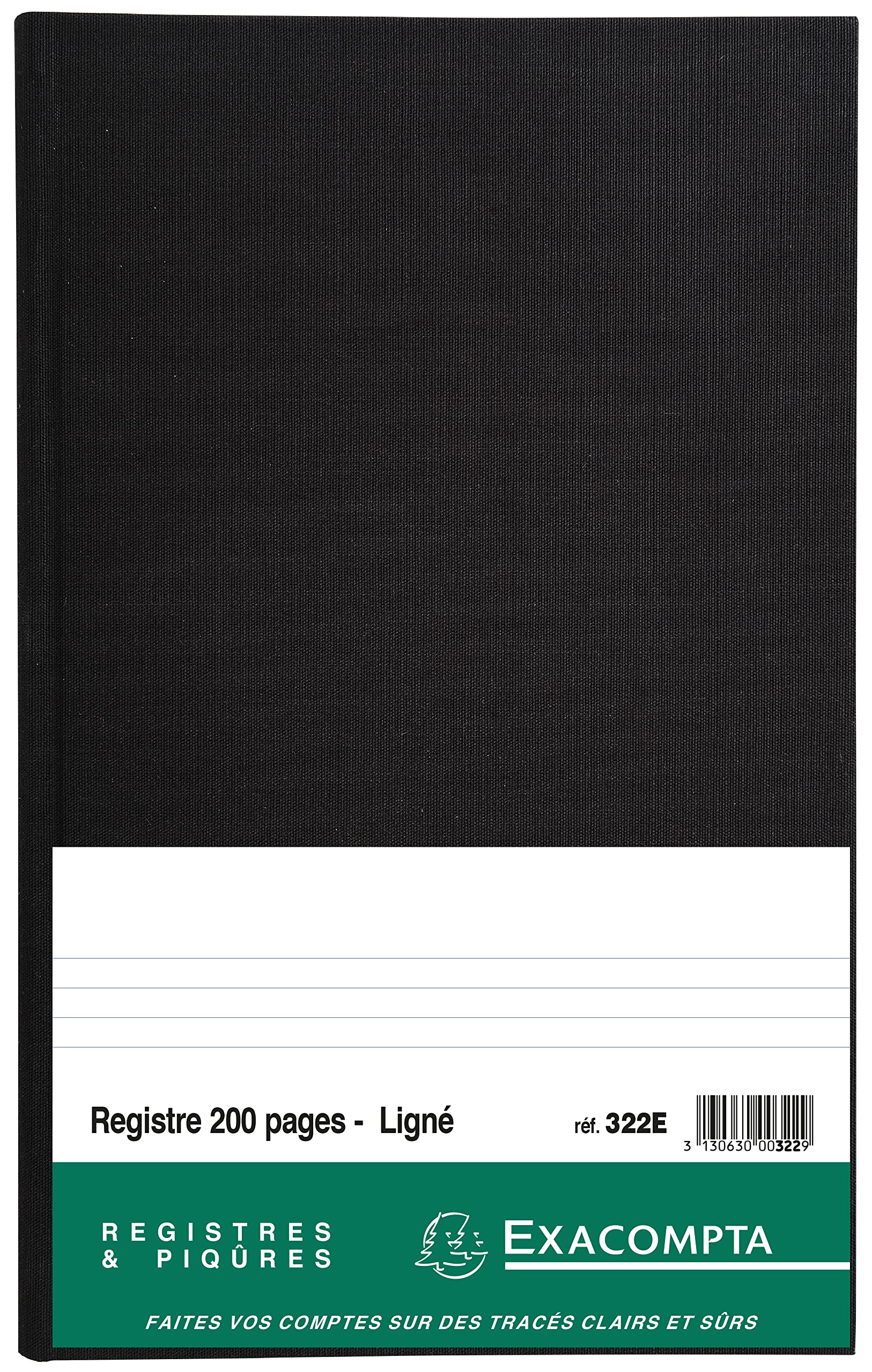 Registre 36x22,5cm ligne foliote 200pages