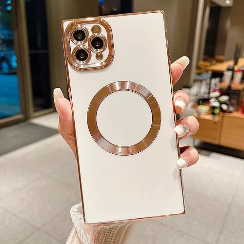 Miniatura 8 de Owncase Funda magnética cuadrada para iPhone 11 Pro Max compatible con Magsafe protección completa de la cámara y esquinas reforzadas galvanizadas,