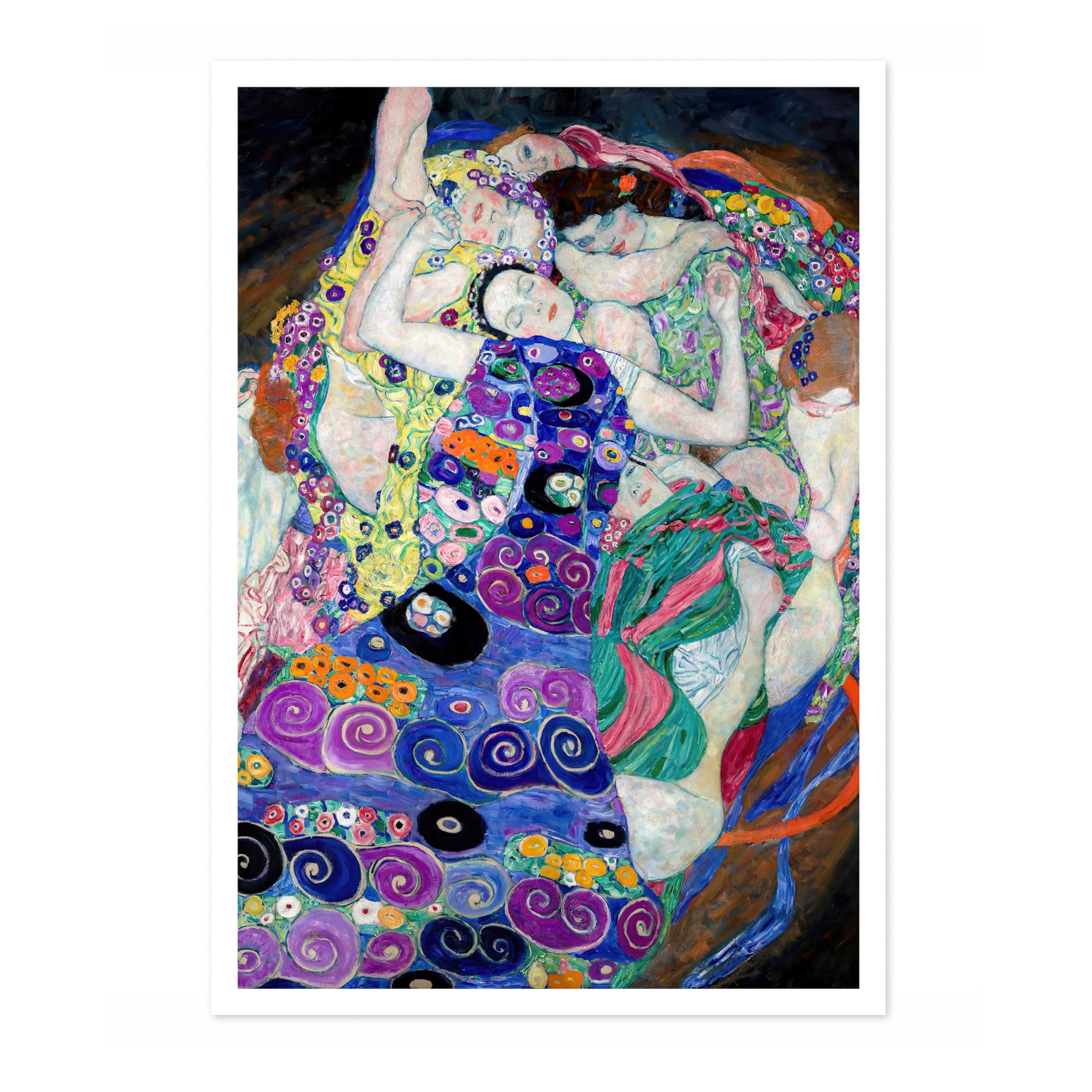 Animato The Virgin Gustav Klimt Poster, Classic Famous Oil Painting Print, Modern Art Nouveau Wall Art Home Decor, Archival Matte, A2 (Print Only) - 59.4x42cm
