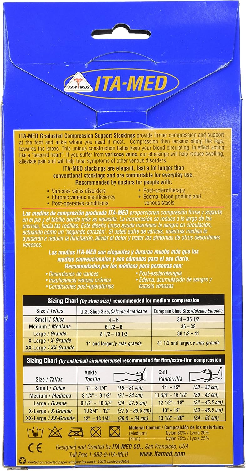 ITA-MED I H-304(2) XXL BBL Microfiber Knee Highs, Mixed Colors, XX-Large