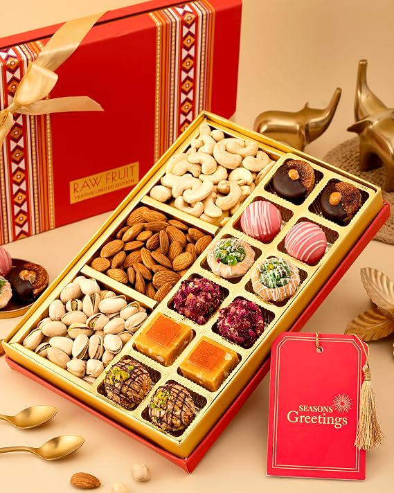 Diwali Gifts for Family and Friends With DryFruit 12 Pcs Assorted Sweets Gift Diwali Gifts