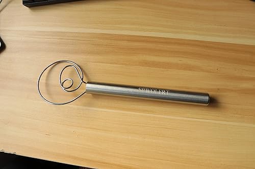 Miniatura 2 de Batidor de masa danesa de 12 pulgadas de acero inoxidable estilo holandés de pan de huevo batidora de mano batidora de cocina pastelería