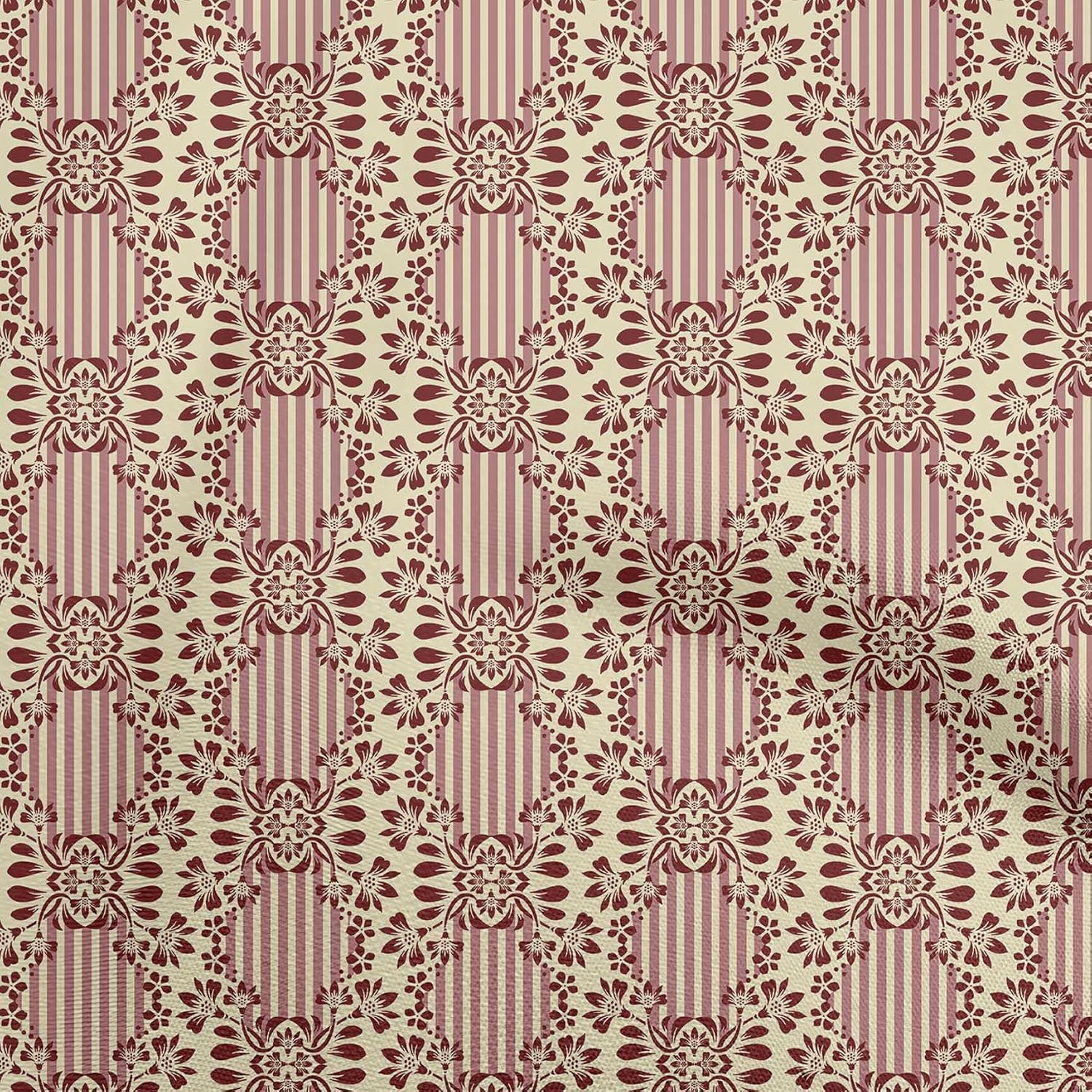 oneOone Viscose Chiffon Purple Fabric Floral Sewing Fabric By The Yard Printed DIY Clothing Sewing Supplies 42 Inch Wide